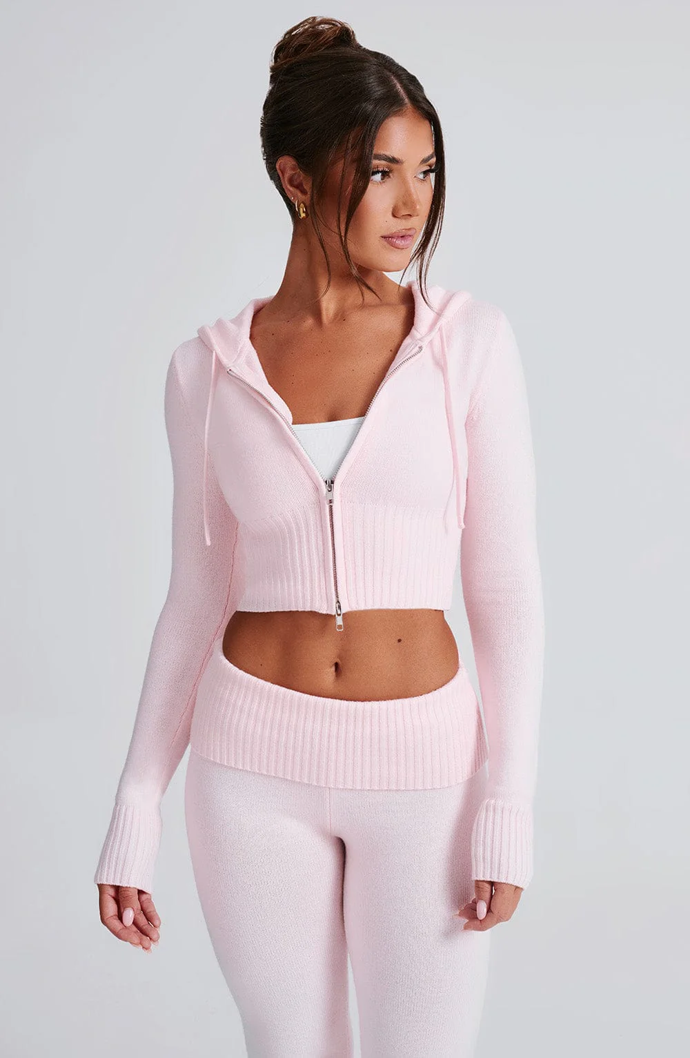 Portia Knit Hoodie - Pink - Image 24