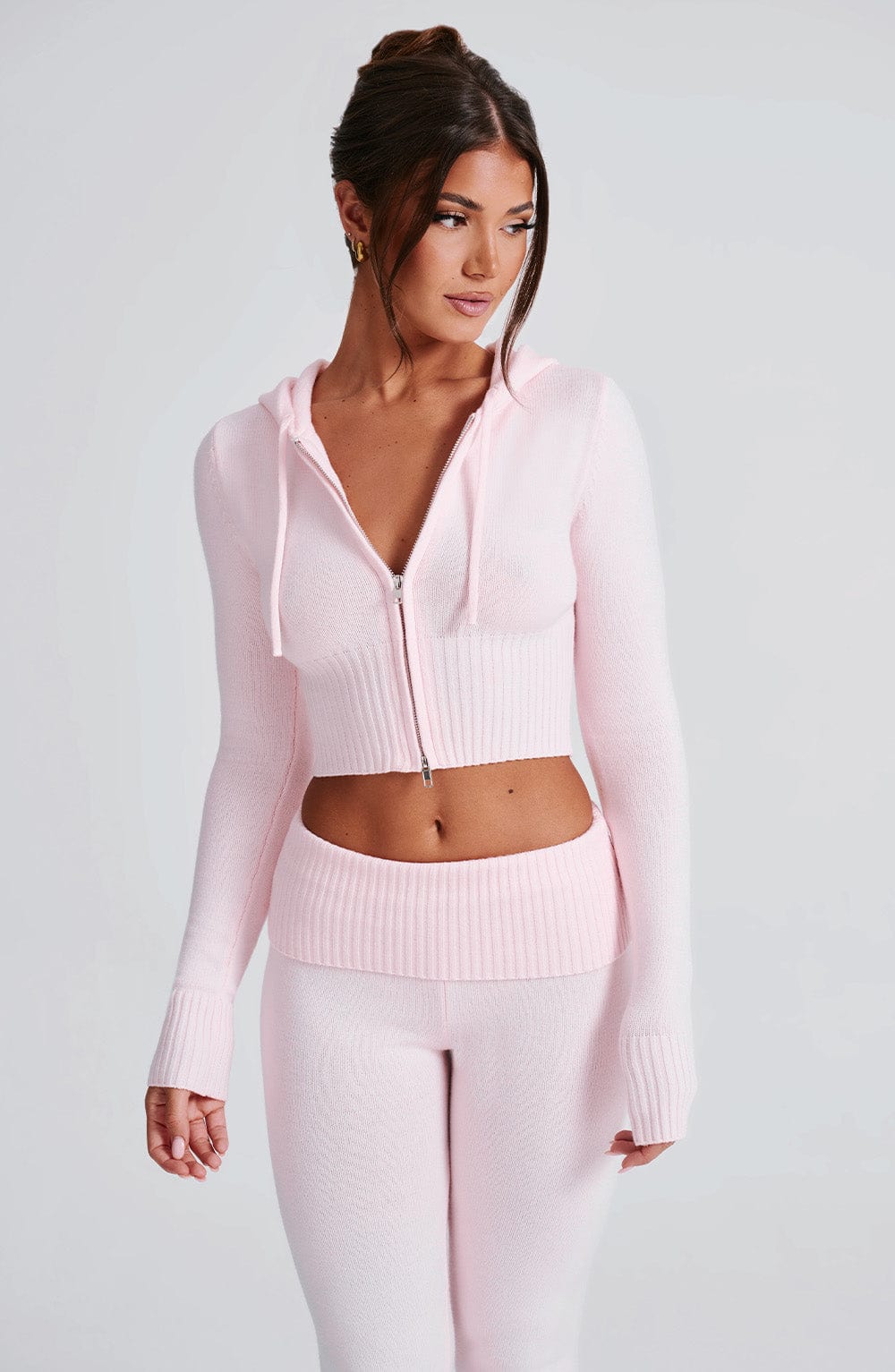 Portia Knit Hoodie - Pink - Image 25