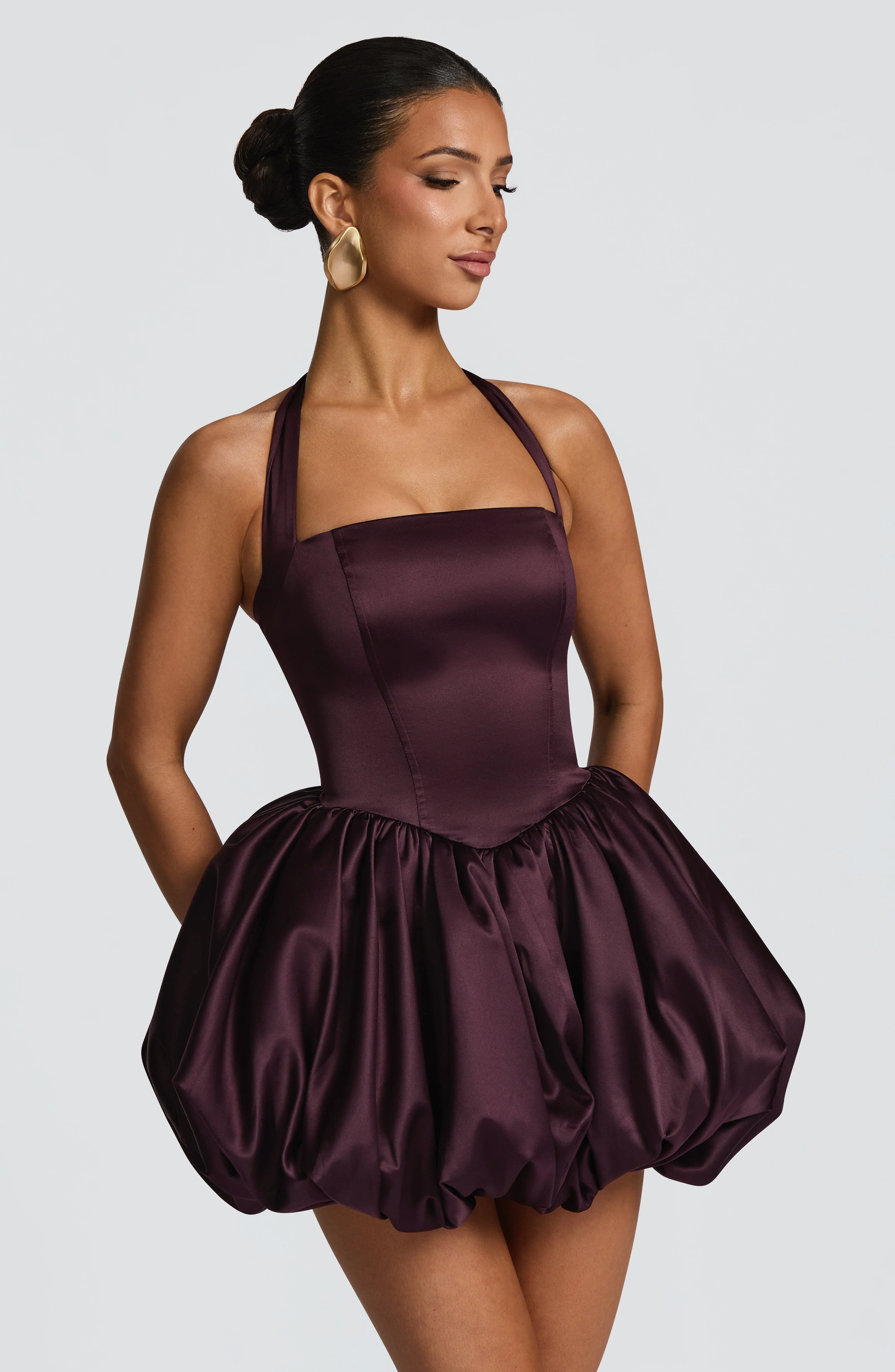 Prudence Mini Dress - Plum - Image 8