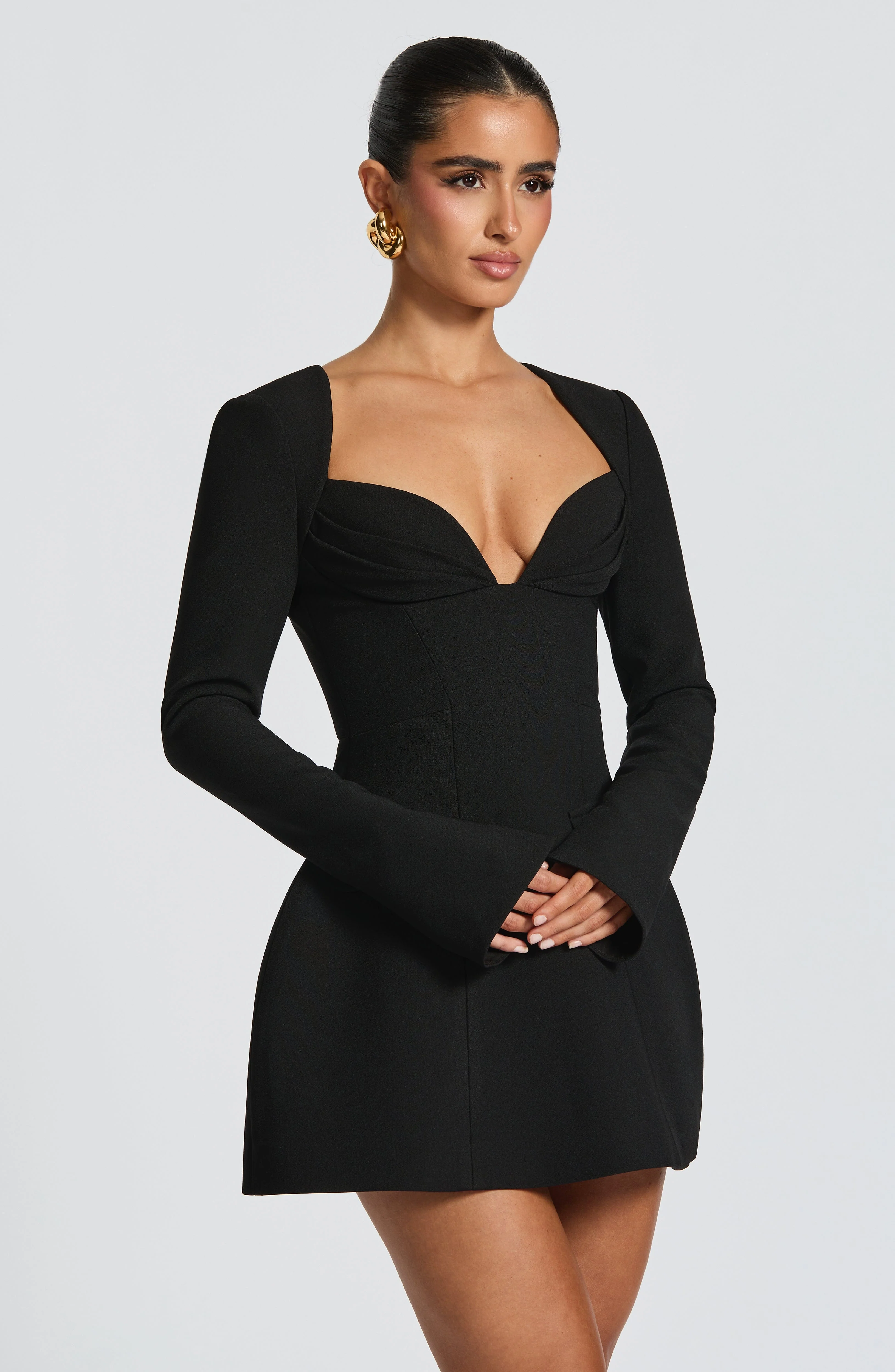 Regina Mini Dress - Black - Image 2