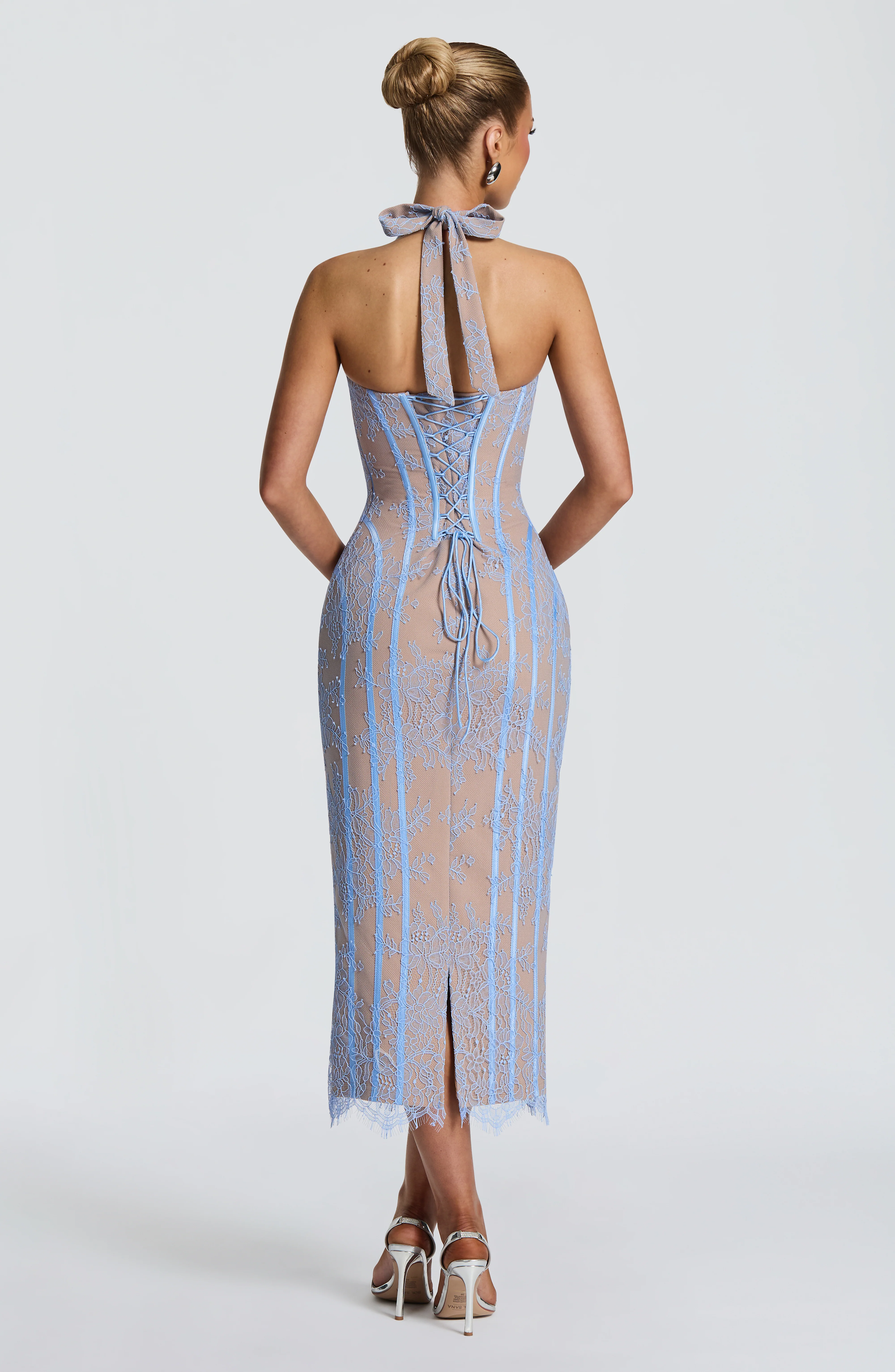 Rona Midi Dress - Powder Blue - Image 2