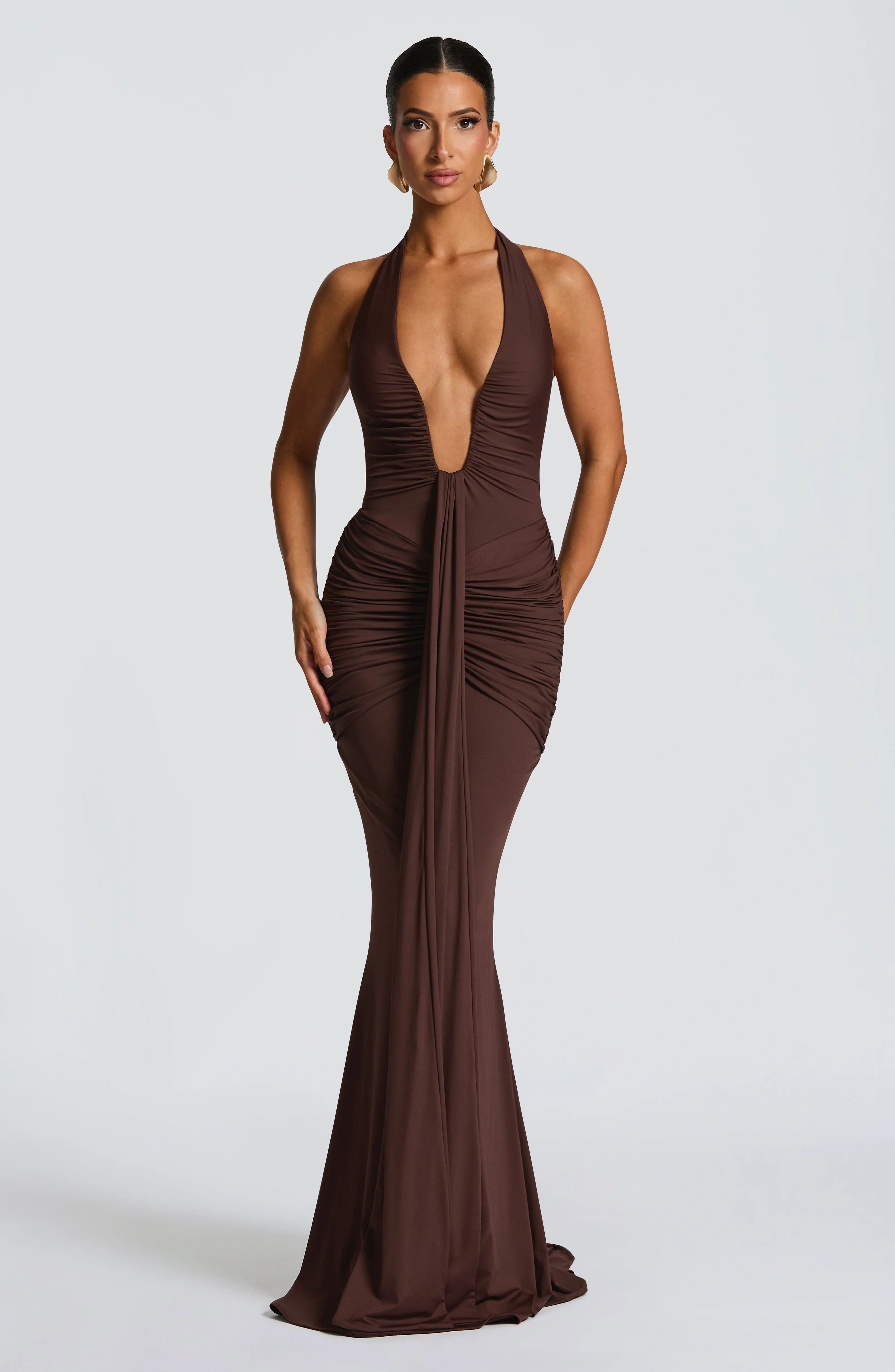 Rosetta Maxi Dress - Plum Brown - Image 13