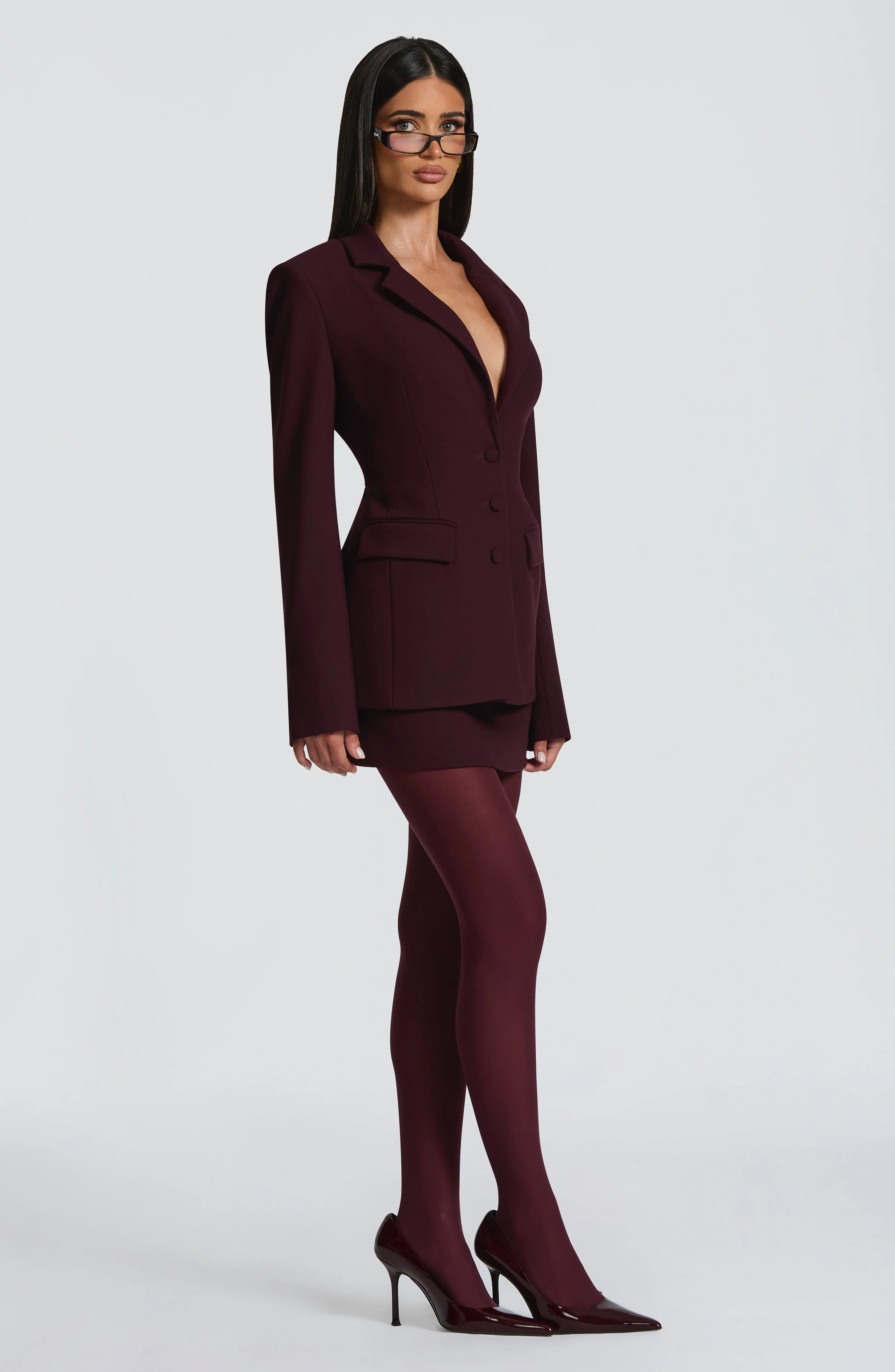 Rowena Blazer - Plum - Image 2