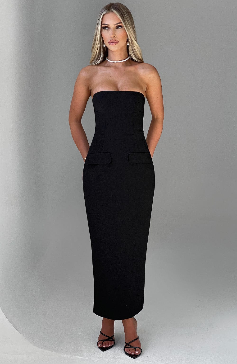 Roxanne Midaxi Dress - Black - Image 8