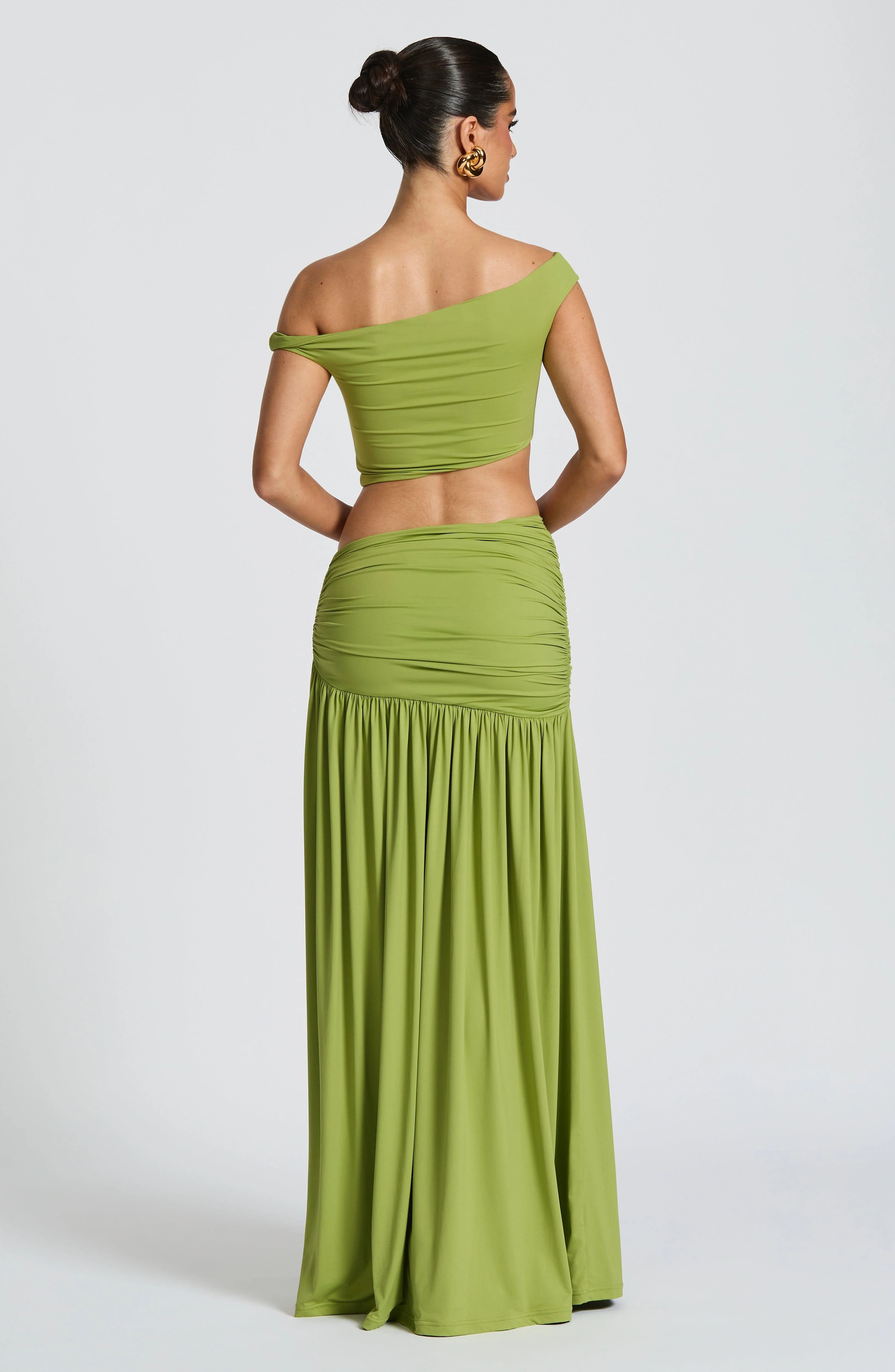 Saira Maxi Skirt - Olive - Image 3