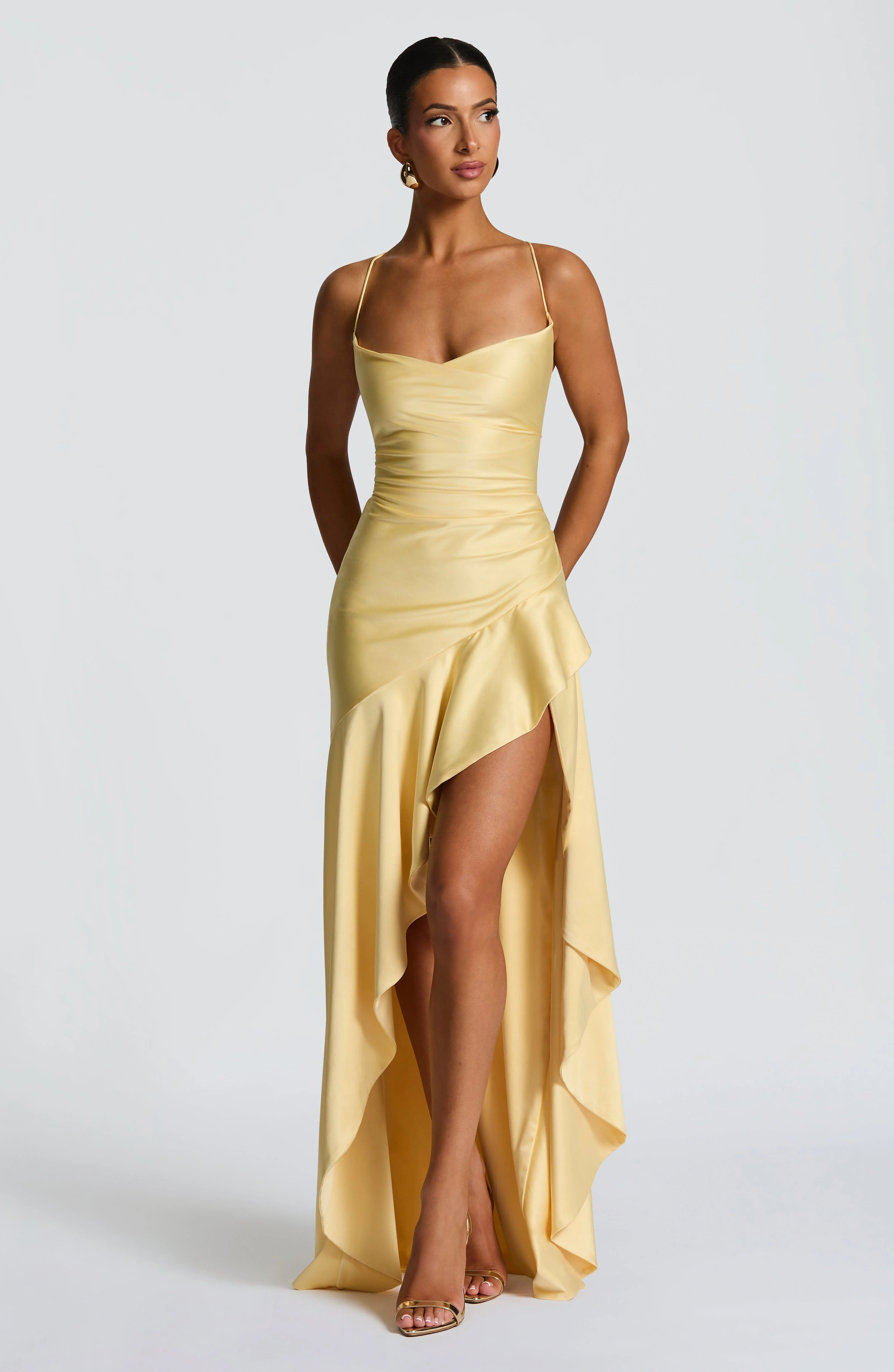 Samira Maxi Dress - Lemon - Image 2