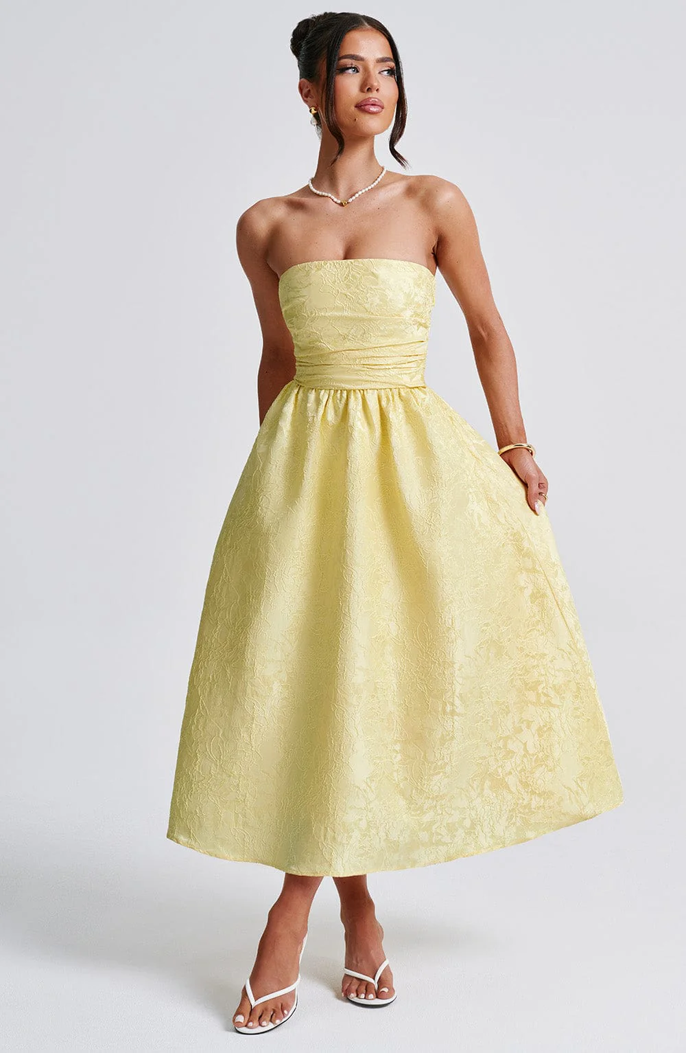 Saoirse Midi Dress - Lemon - Image 6
