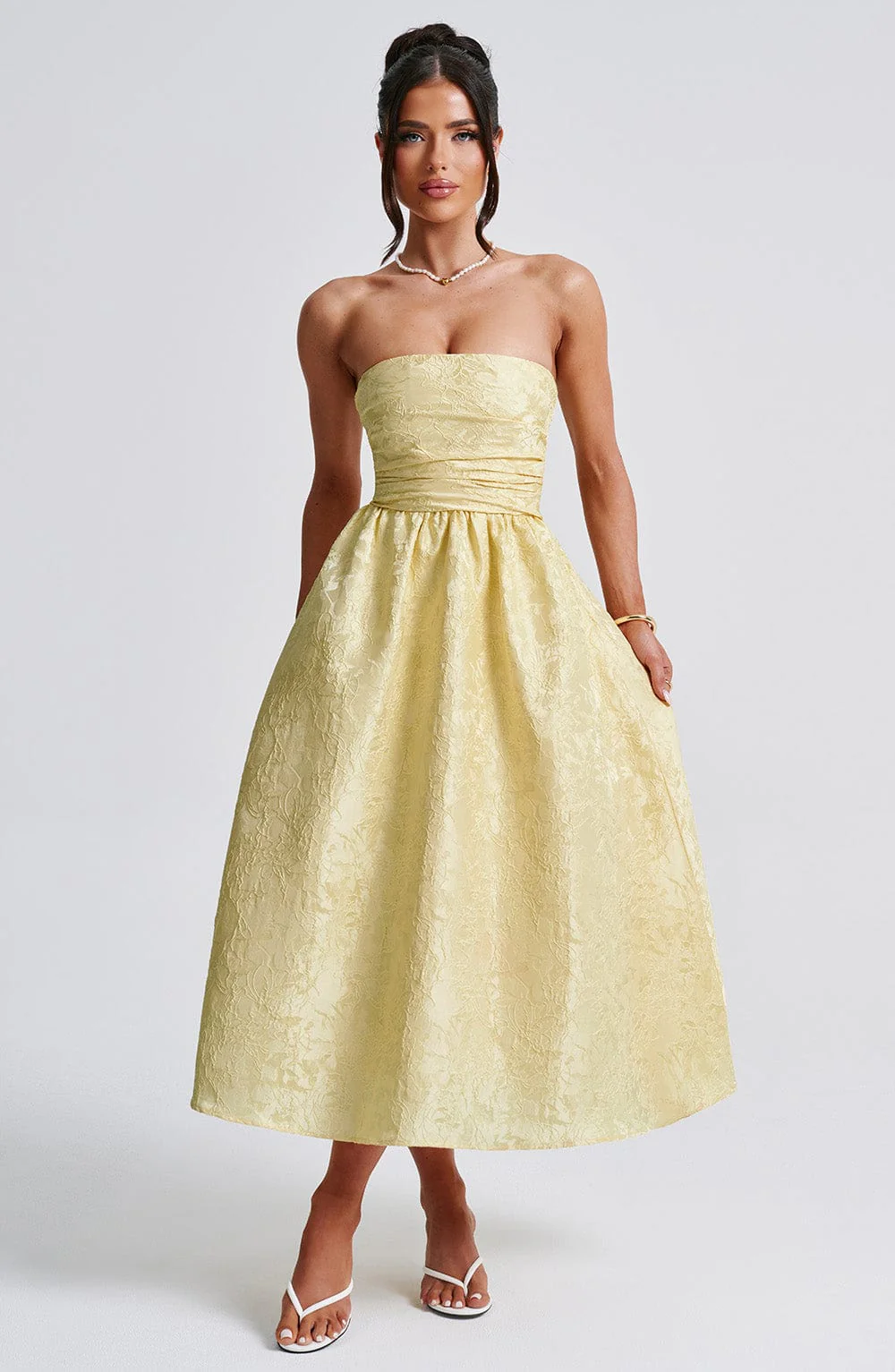 Saoirse Midi Dress - Lemon - Image 8