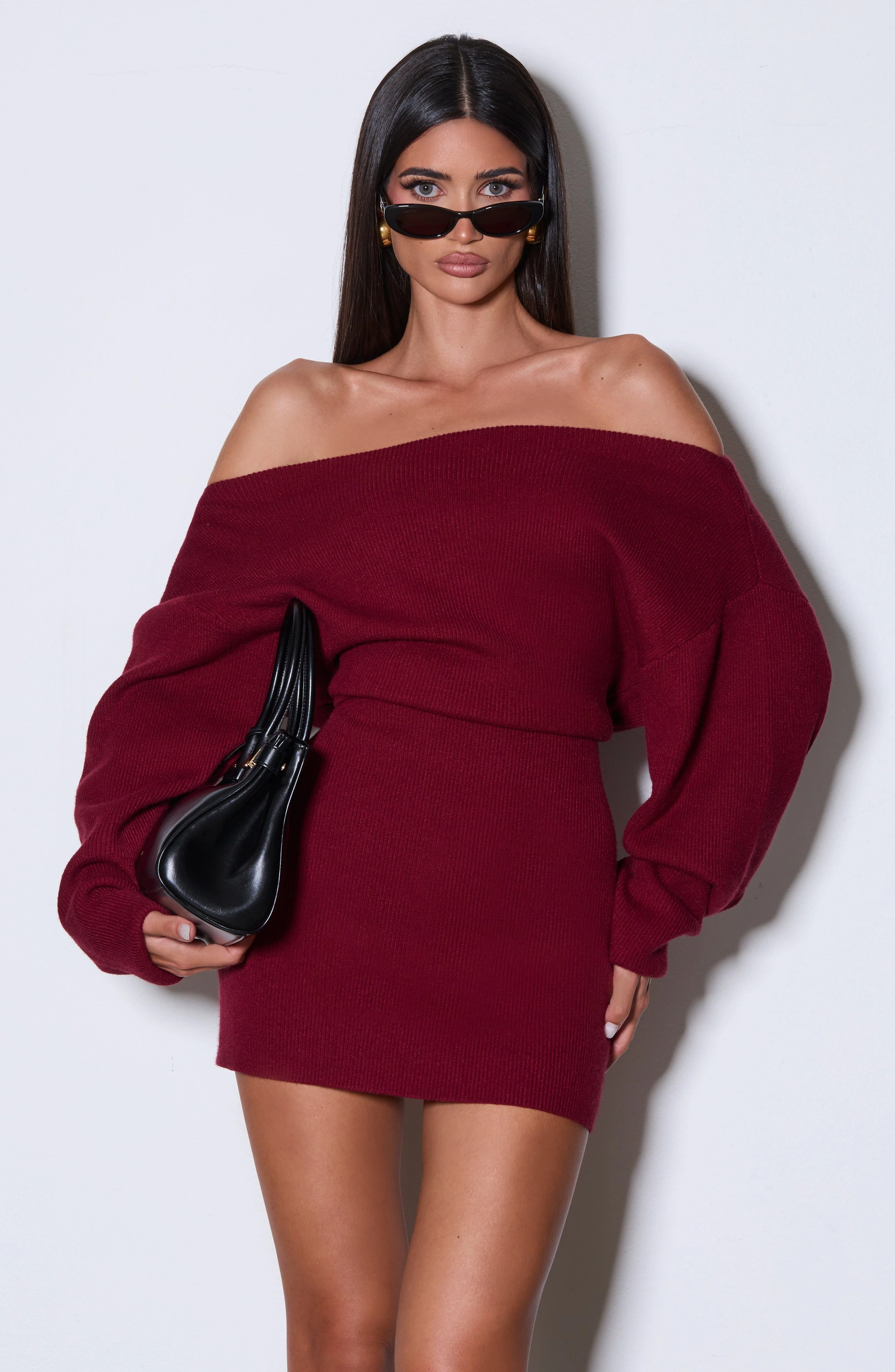 Sawyer Mini Dress - Burgundy - Image 7