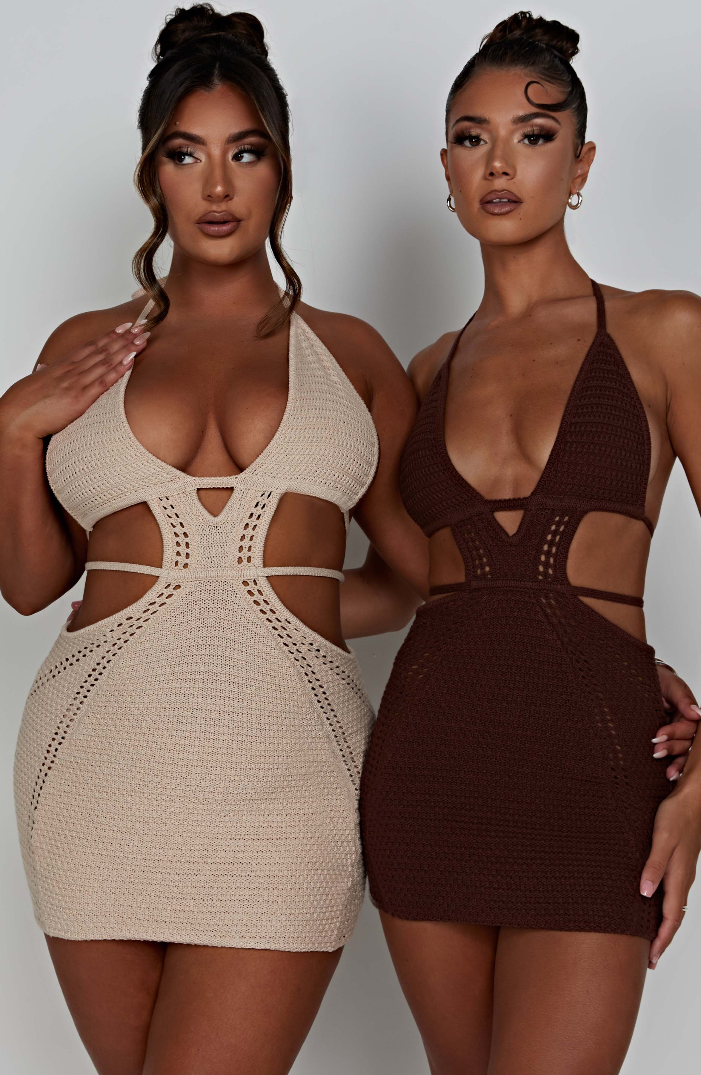 Selena Mini Dress - Chocolate - Image 16