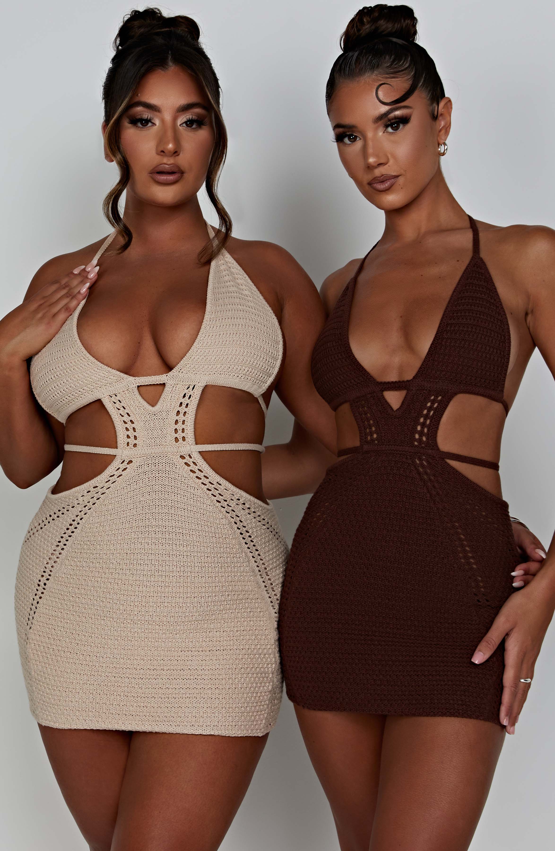 Selena Mini Dress - Chocolate - Image 19