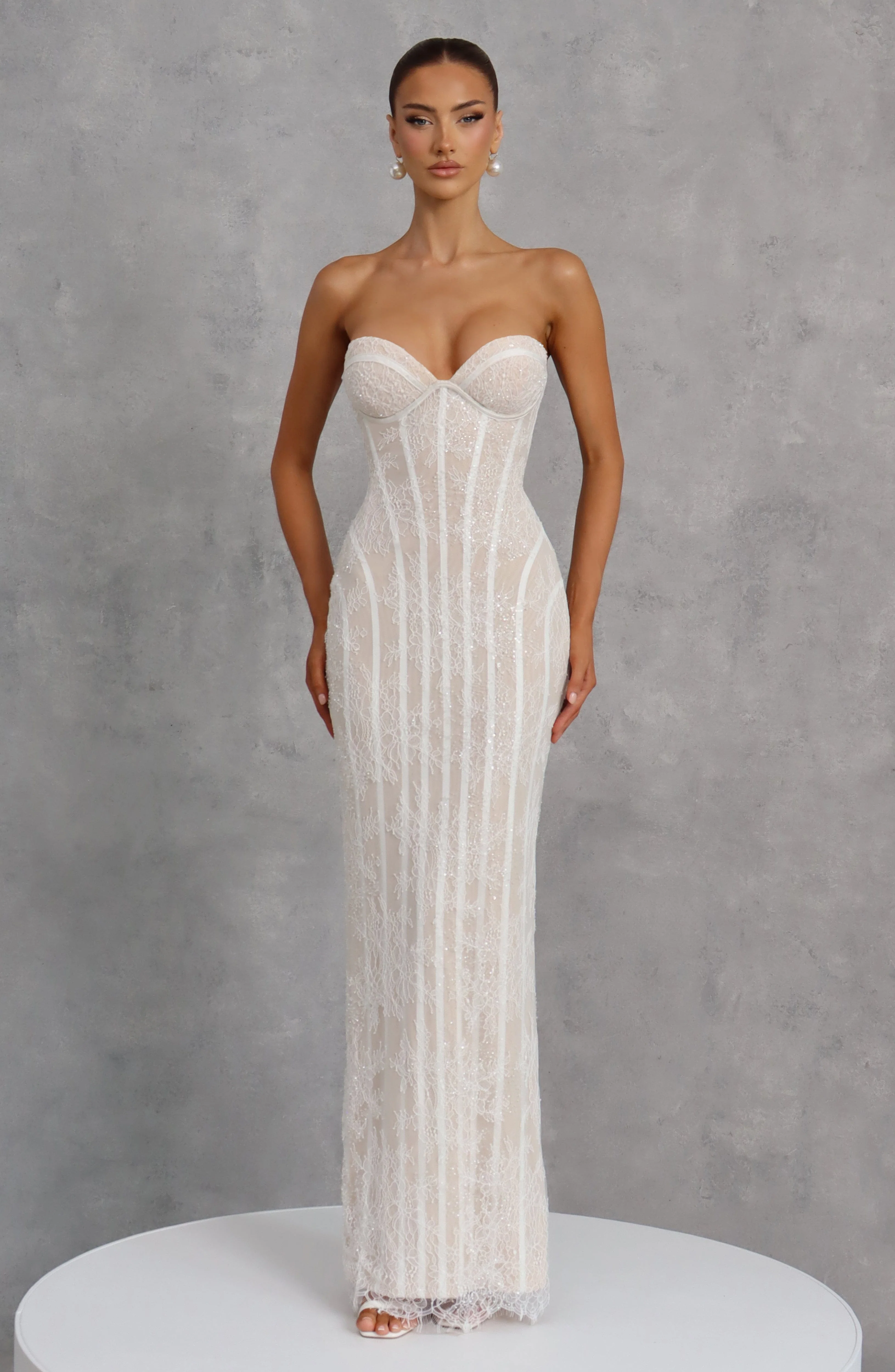 Sian Maxi Dress - Ivory Embellishment - Image 10