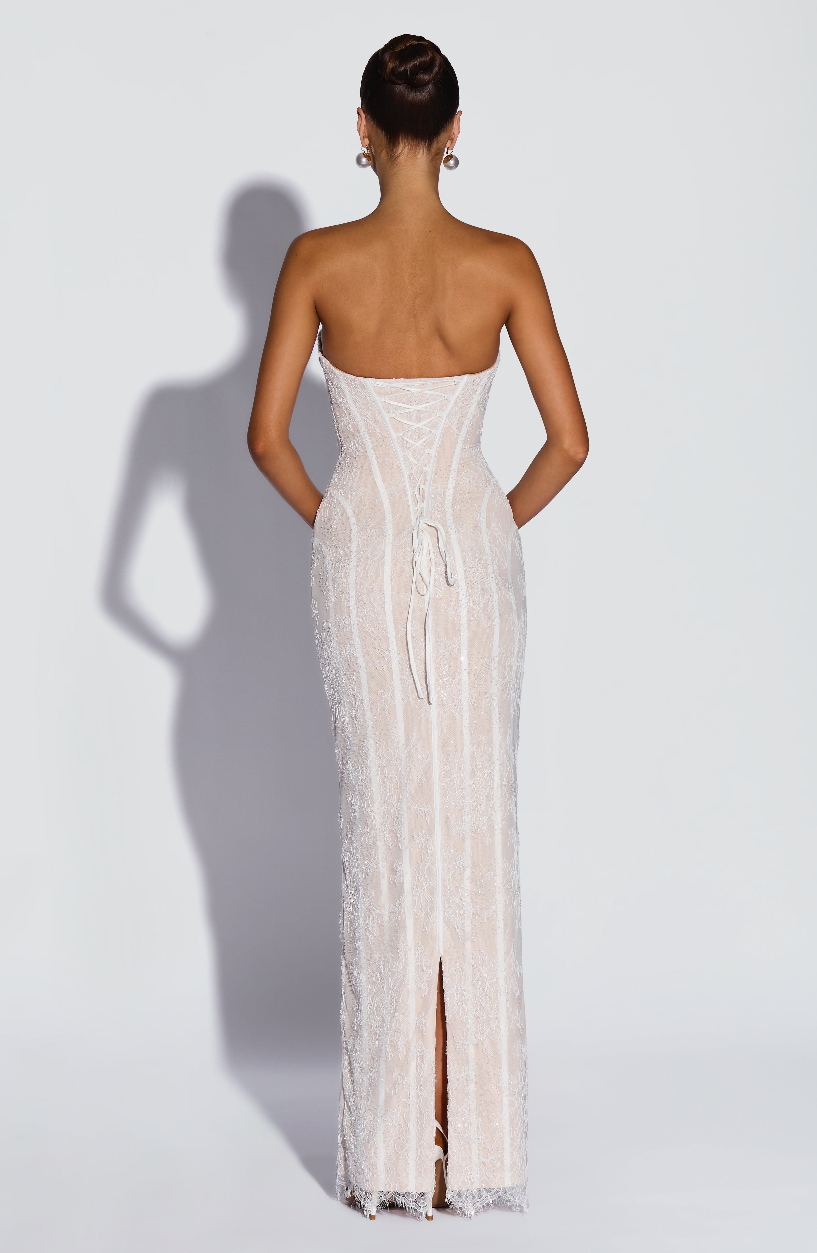 Sian Maxi Dress - Ivory Embellishment - Image 3