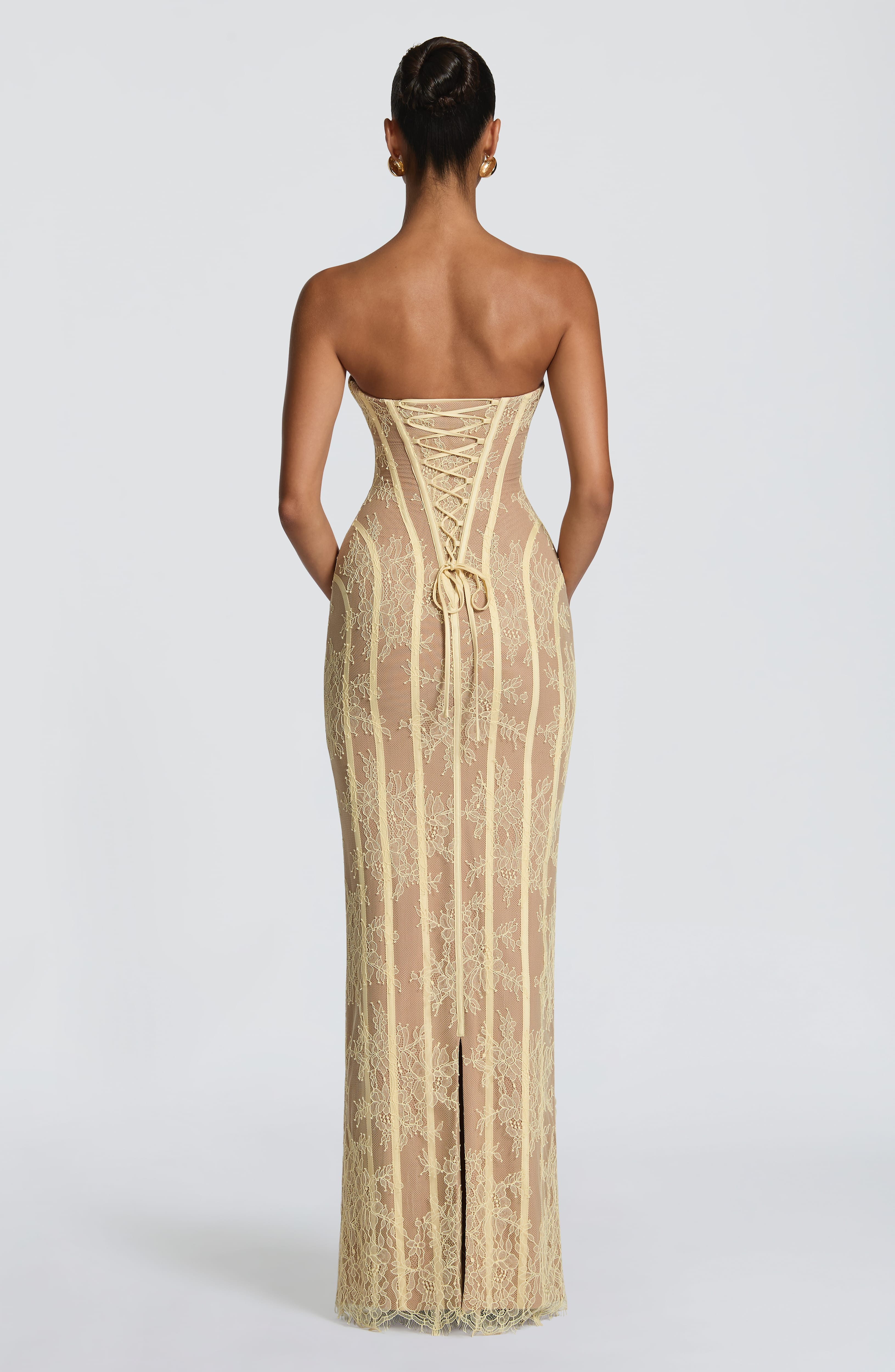 Sian Maxi Dress - Lemon - Image 3