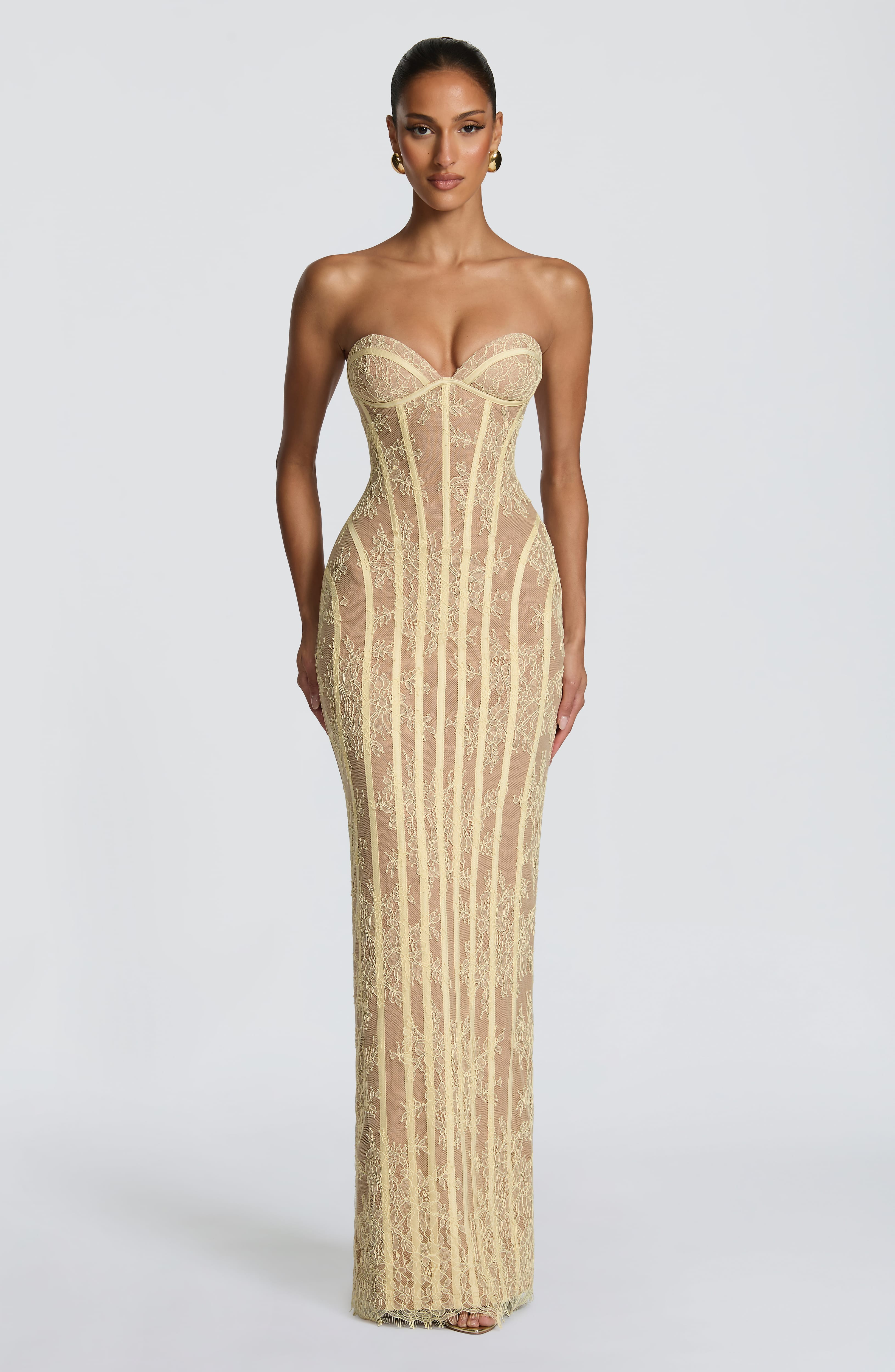 Sian Maxi Dress - Lemon - Image 7