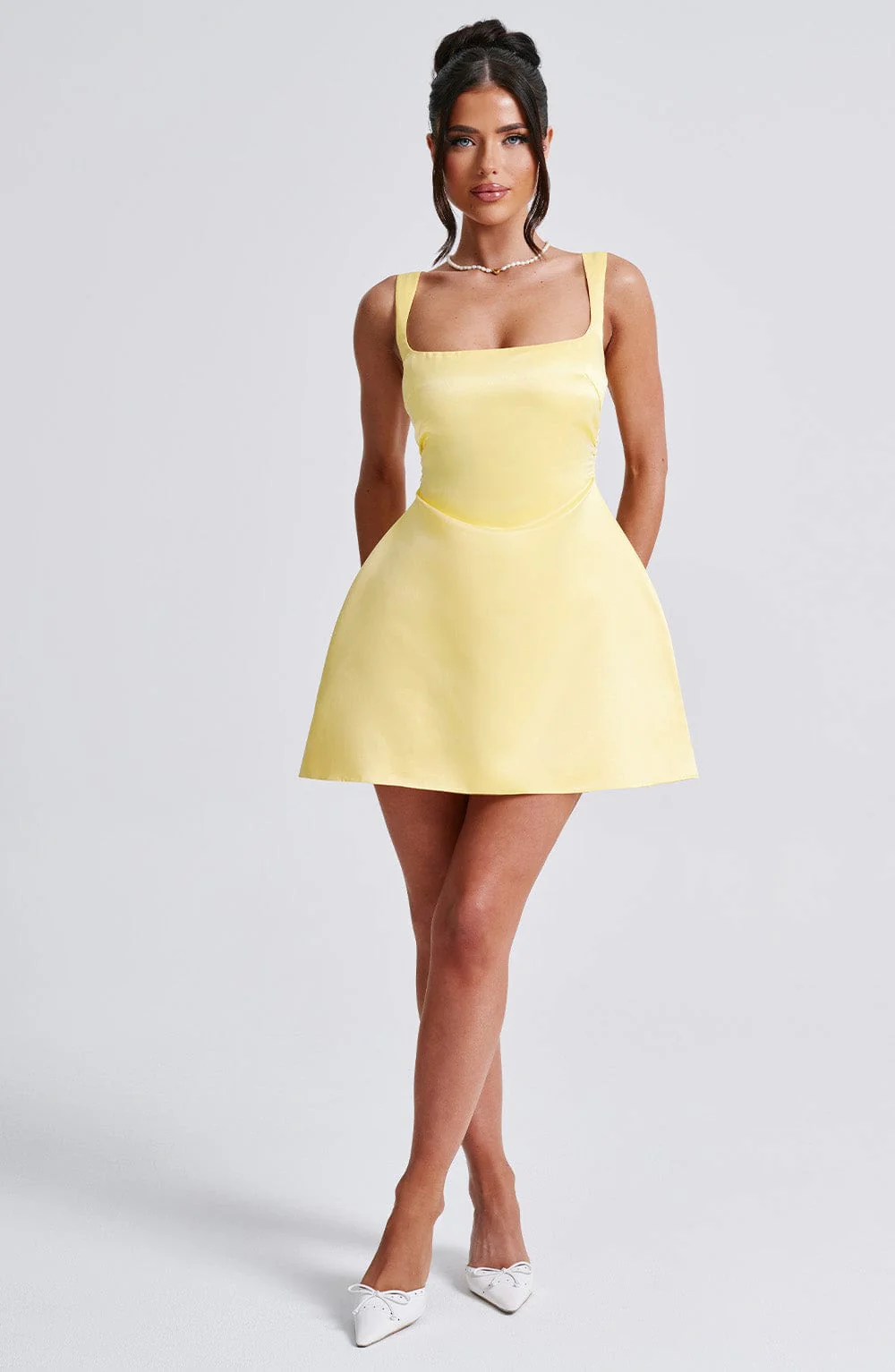 Sofie Mini Dress - Lemon - Image 2
