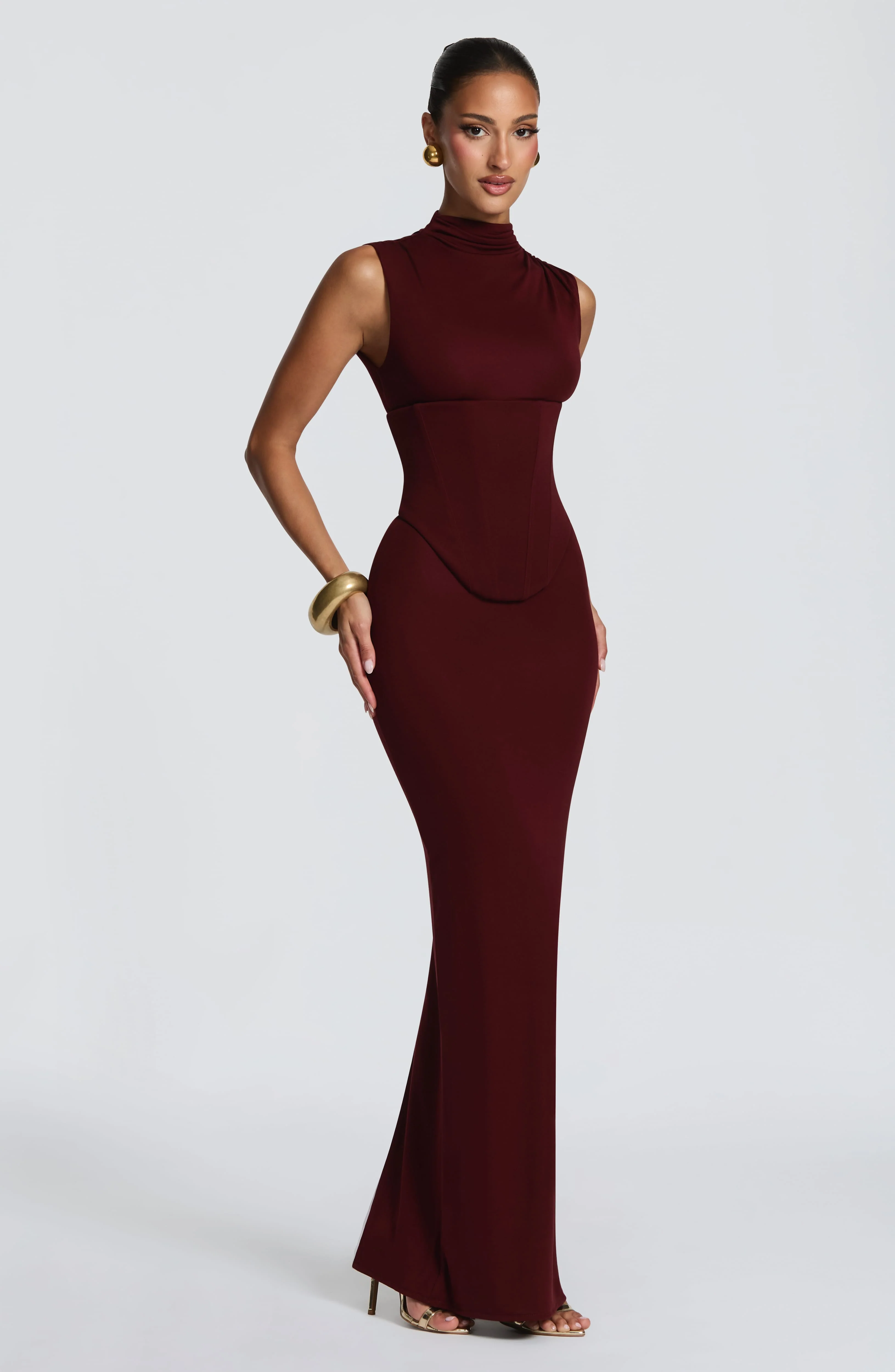 Soline Maxi Dress - Cherry Lacquer - Image 4