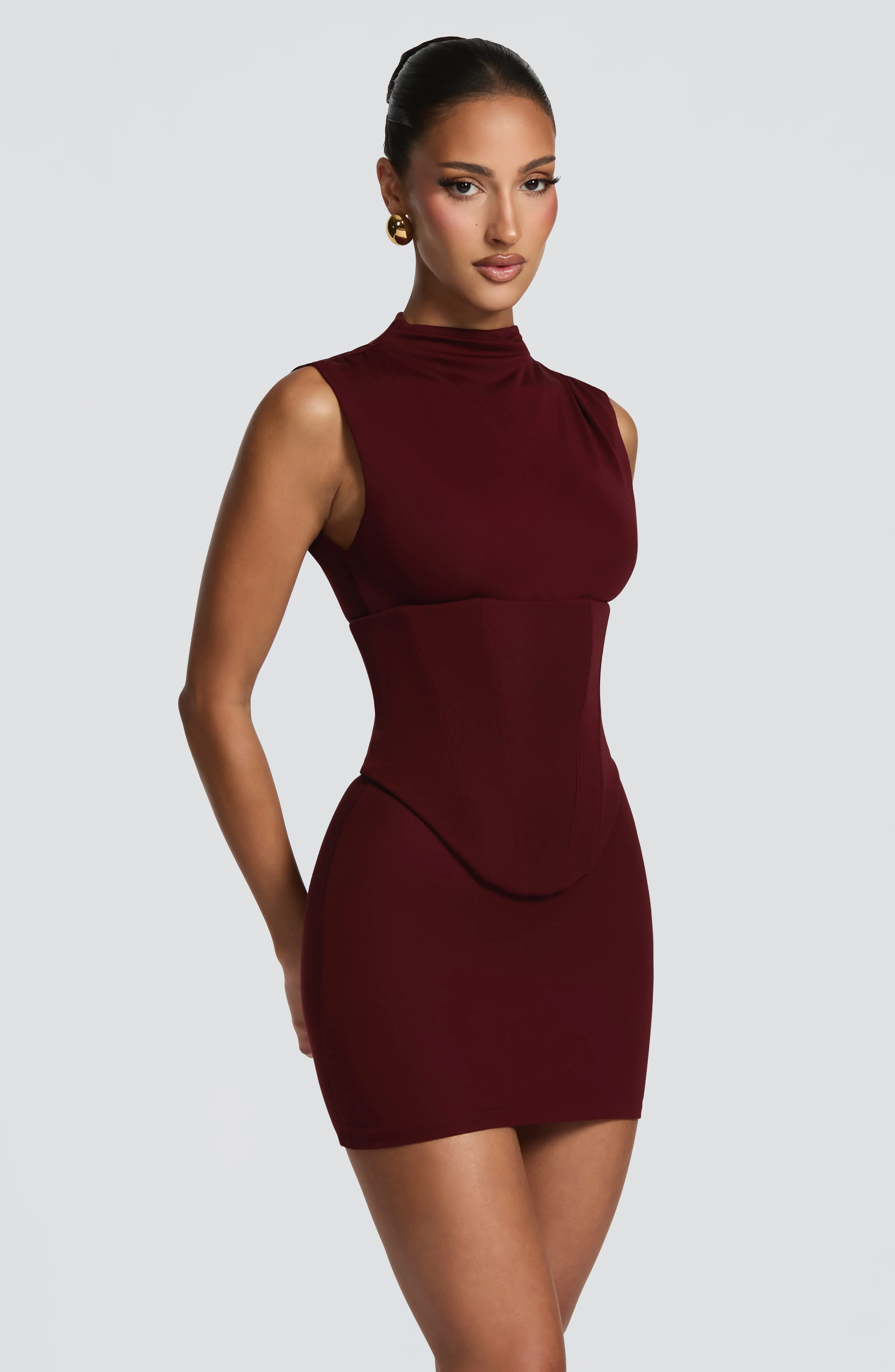 Soline Mini Dress - Cherry Lacquer - Image 4