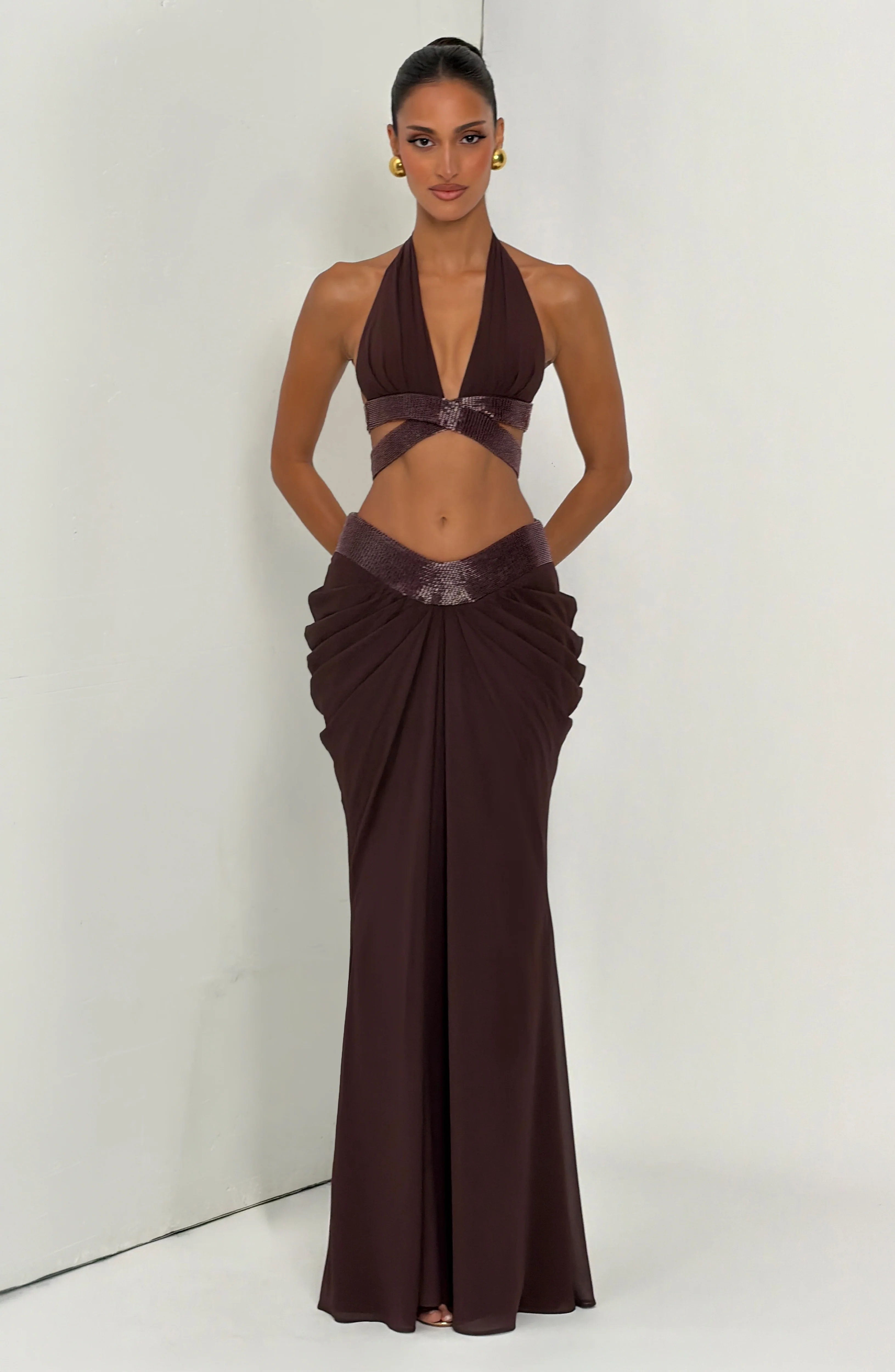 Sophie Maxi Skirt - Plum Brown - Image 8