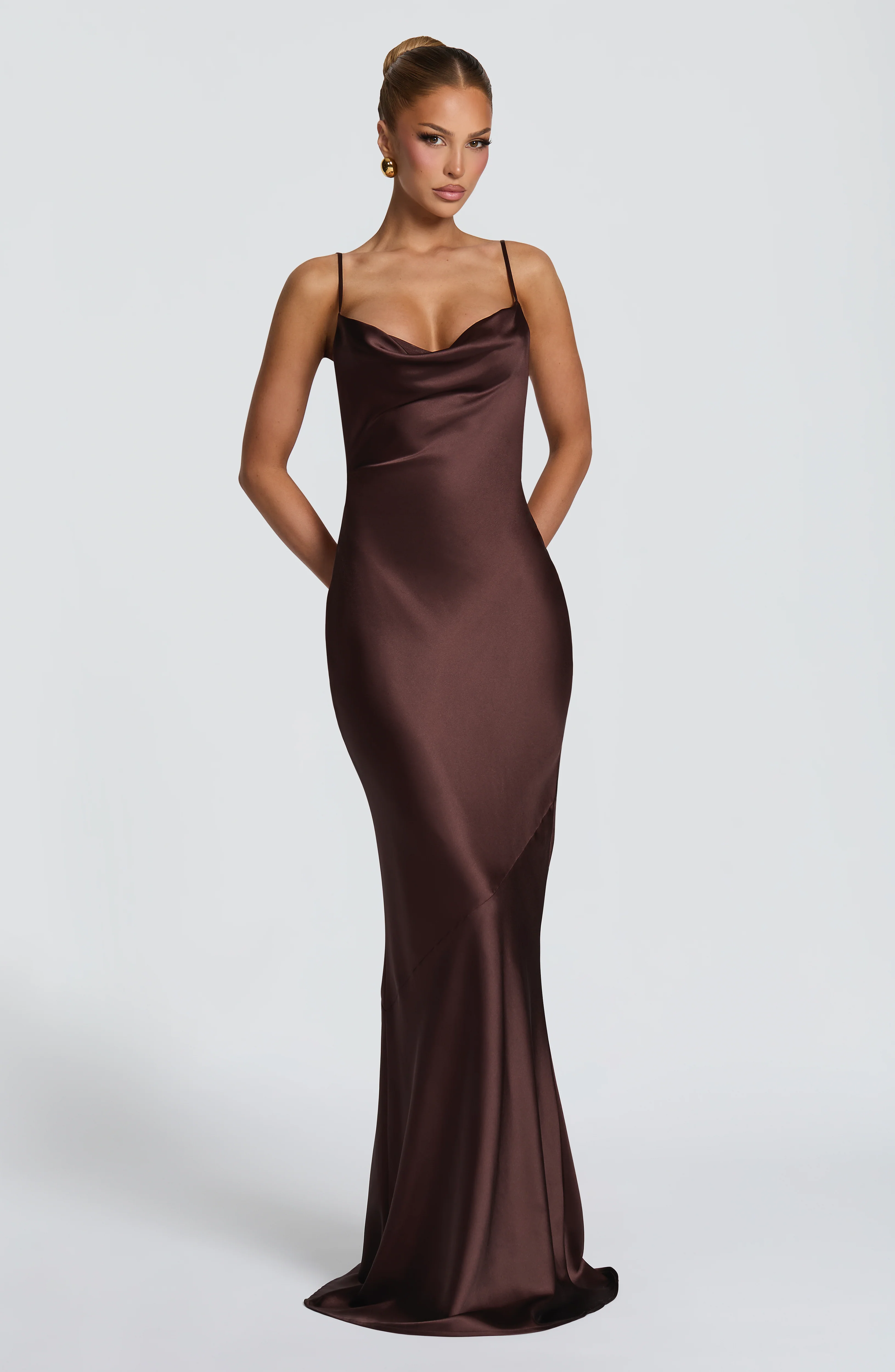 Sorelle Maxi Dress - Plum Brown - Image 2