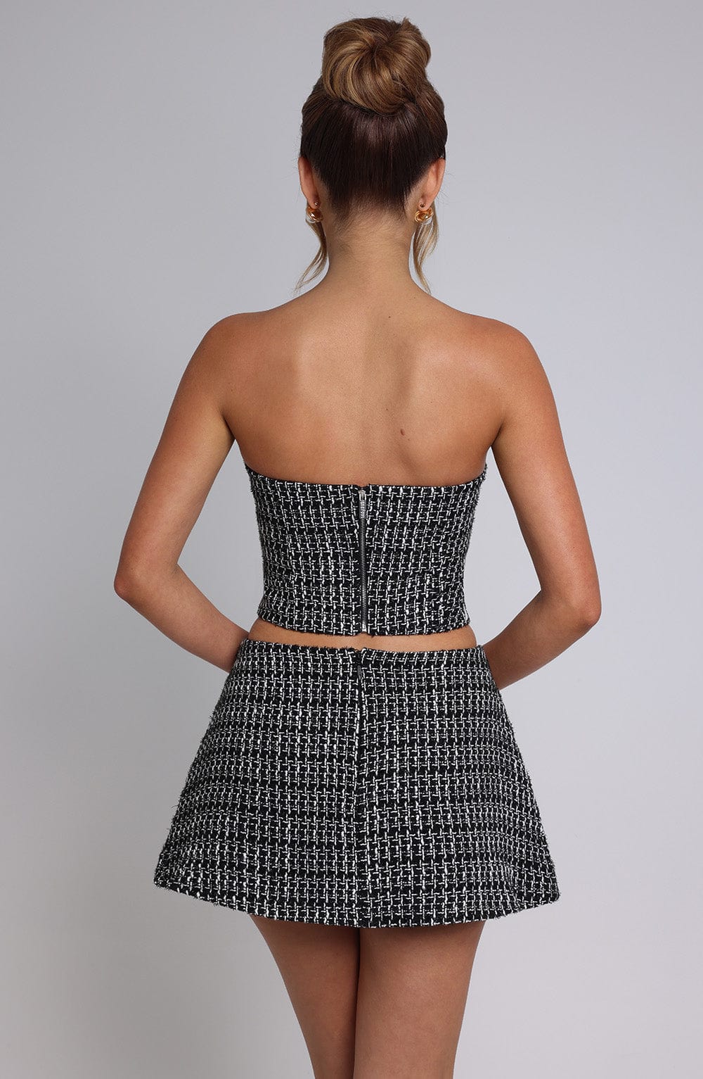 Tabitha Mini Skirt - Black/White - Image 3