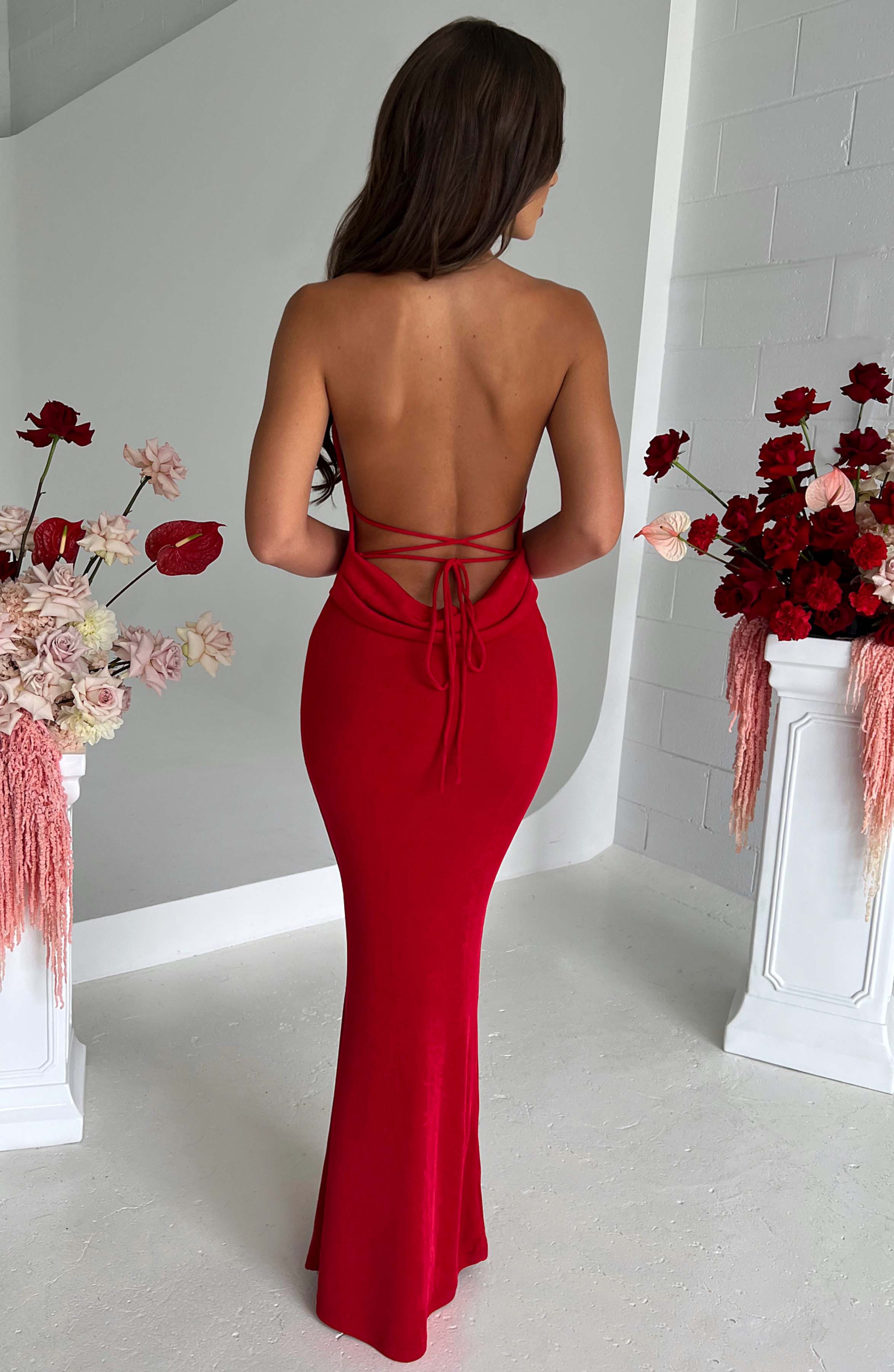 Talisa Maxi Dress - Red - Image 3