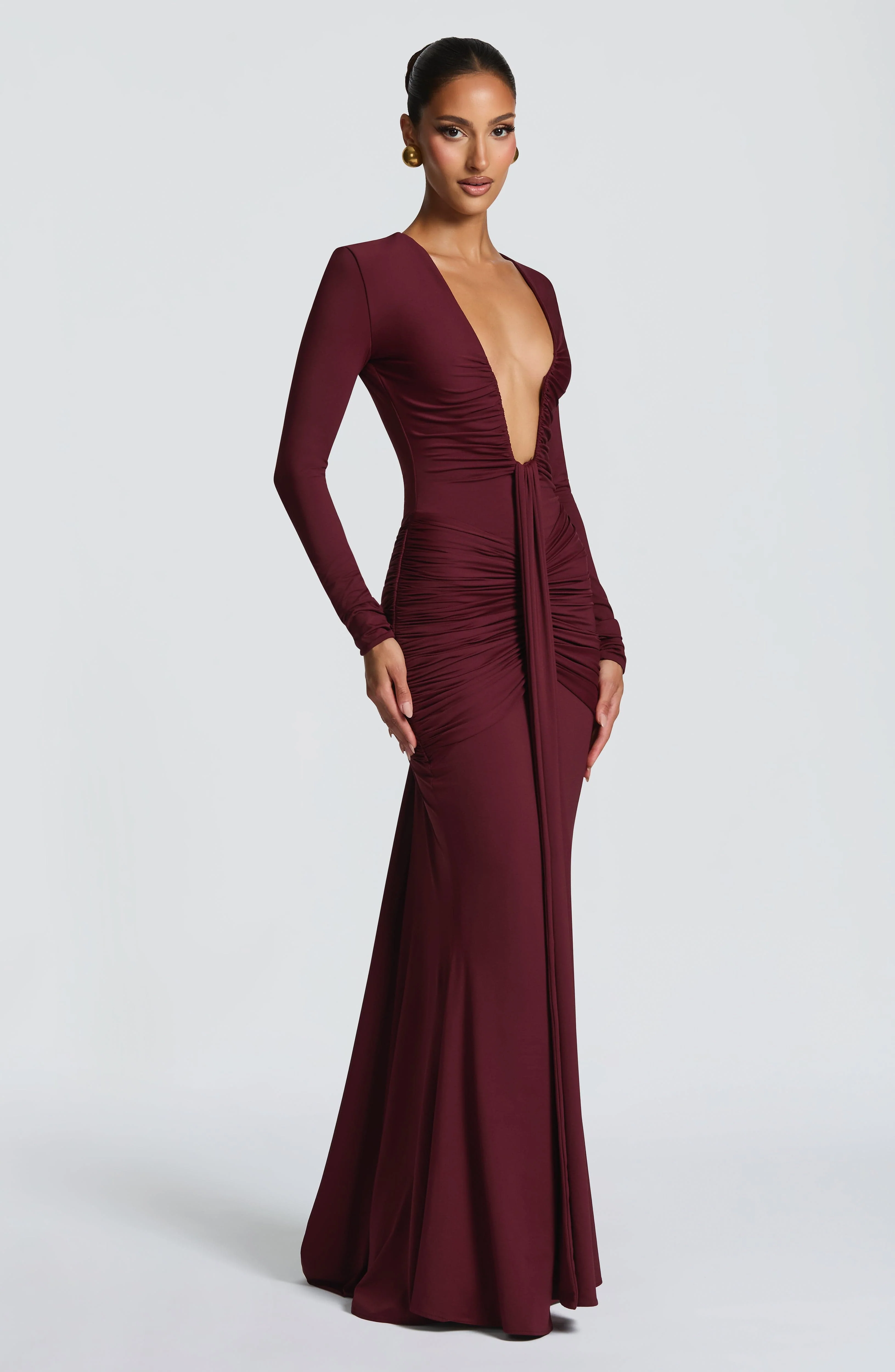 Tara Maxi Dress - Cherry Lacquer - Image 3