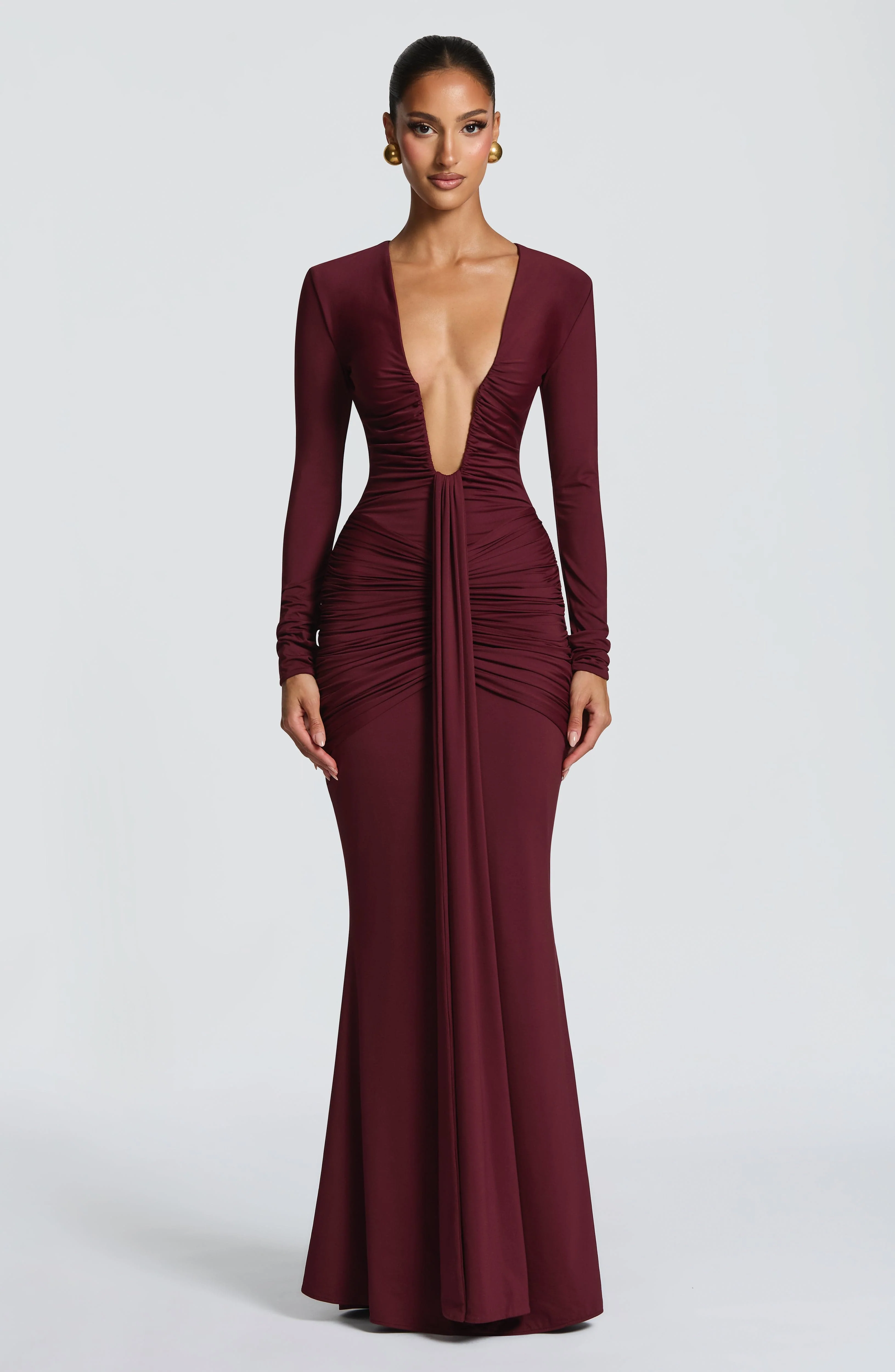 Tara Maxi Dress - Cherry Lacquer - Image 6