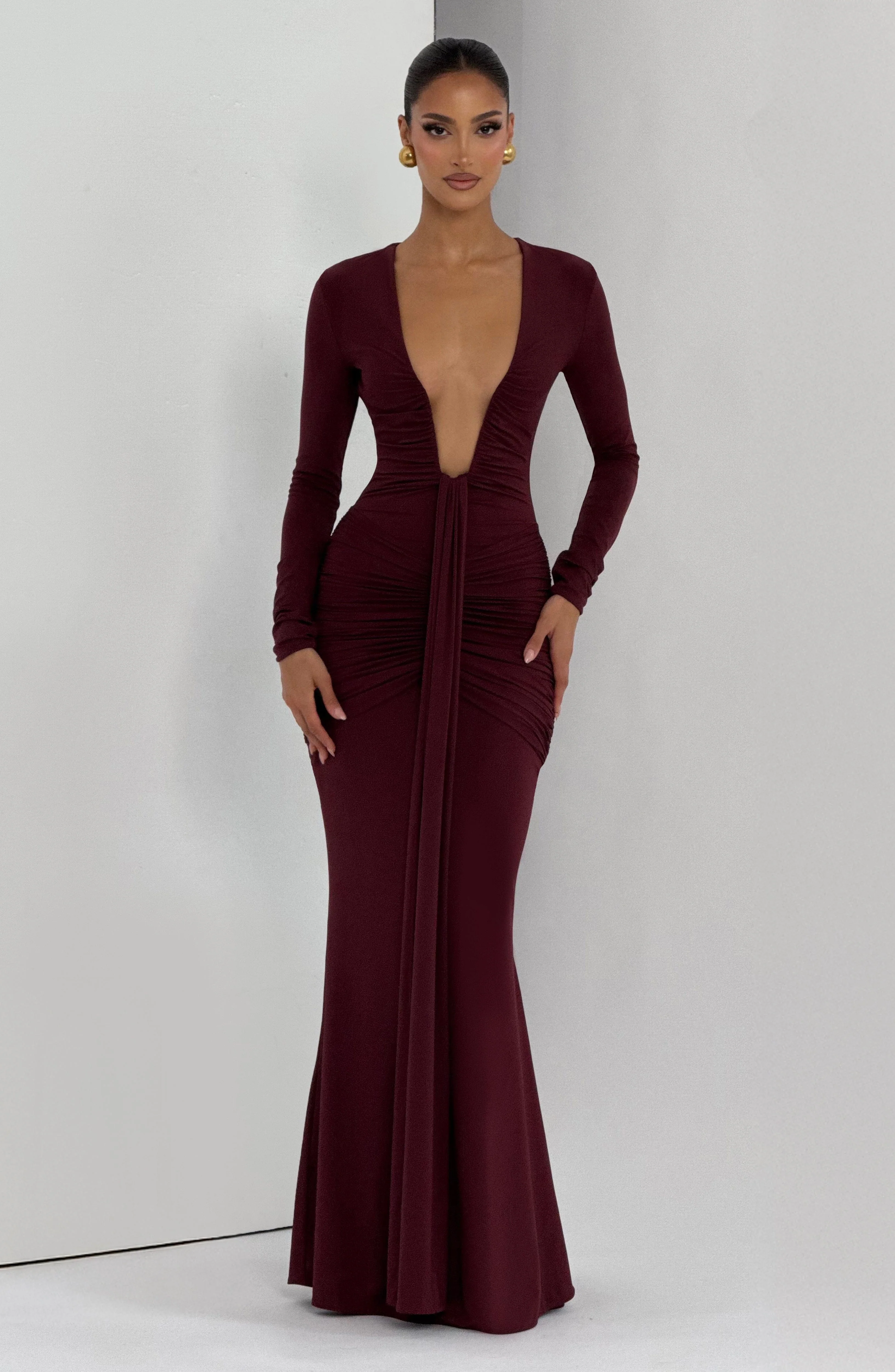 Tara Maxi Dress - Cherry Lacquer - Image 7