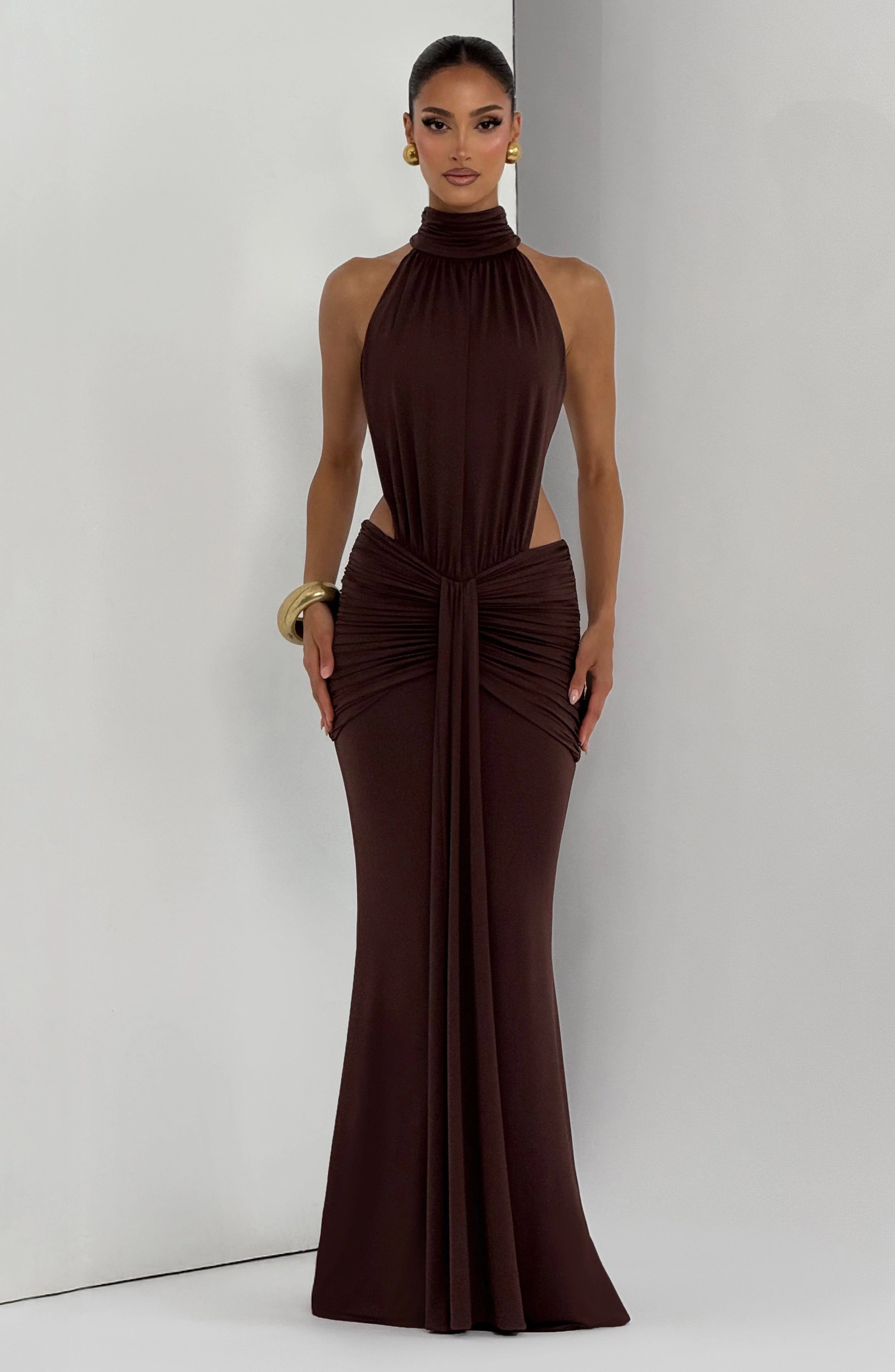 Thekla Maxi Dress - Plum Brown - Image 14