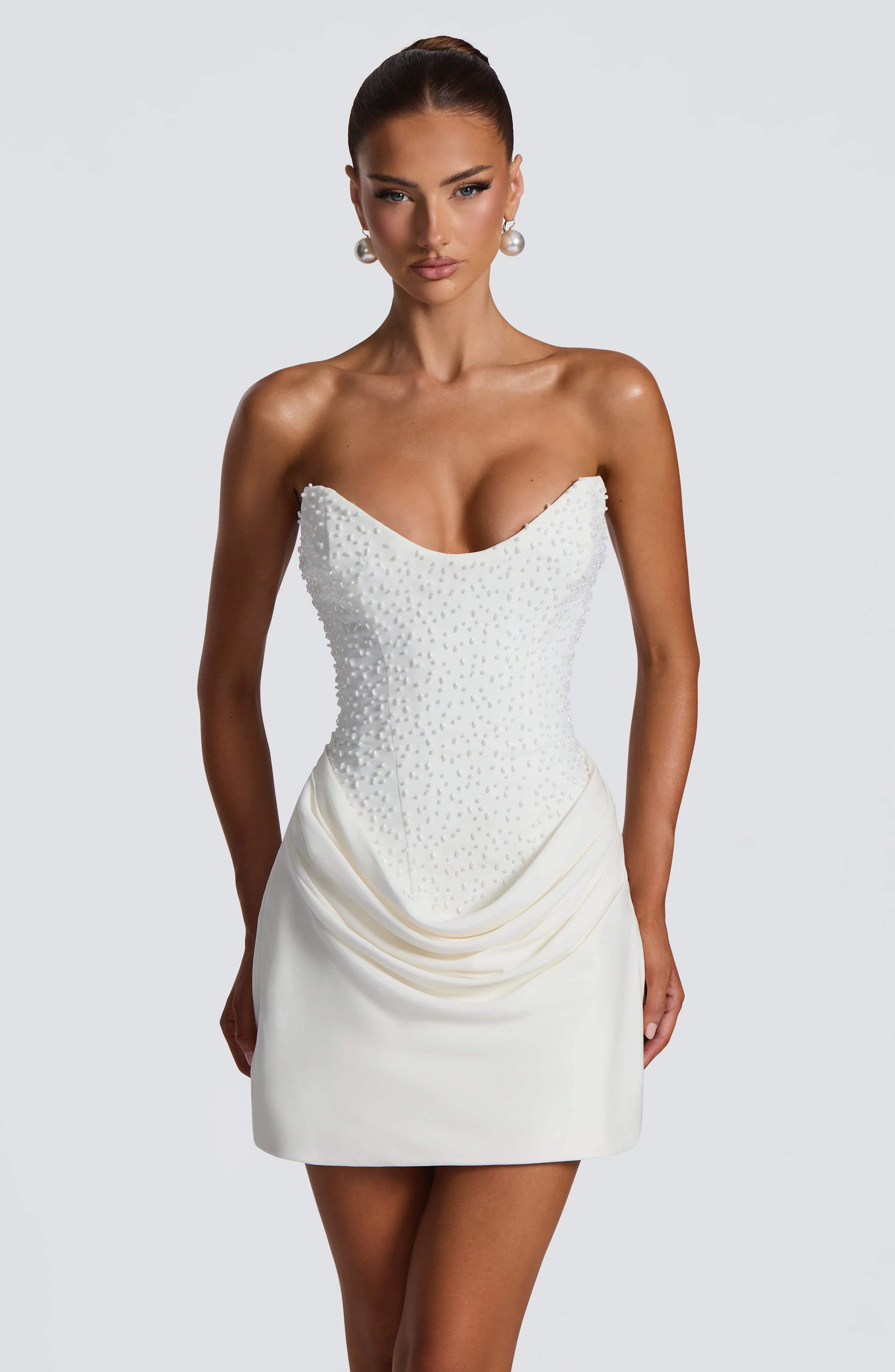 Tindra Mini Dress - Ivory - Image 9