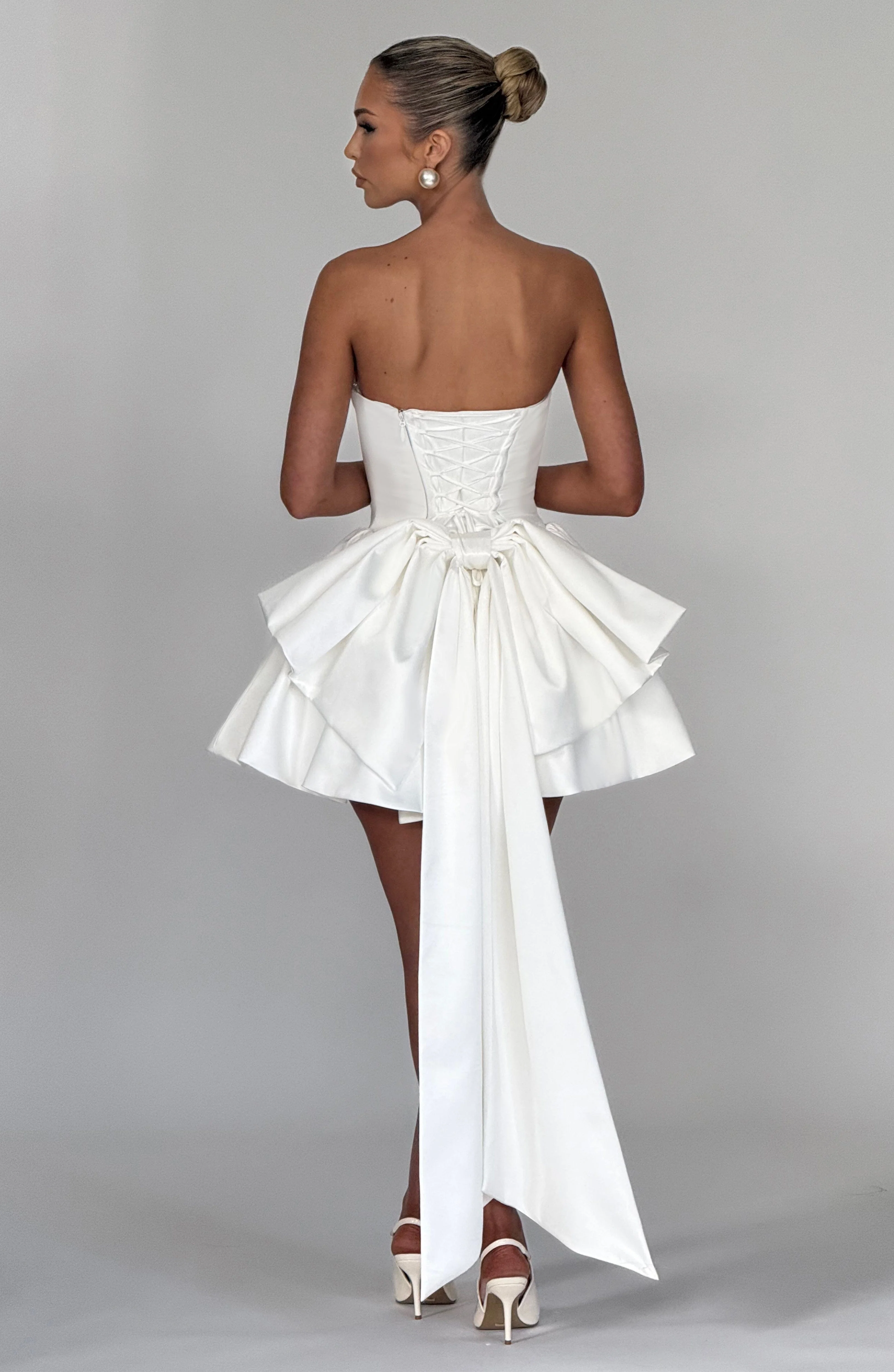 Trinity Mini Dress - Ivory - Image 4