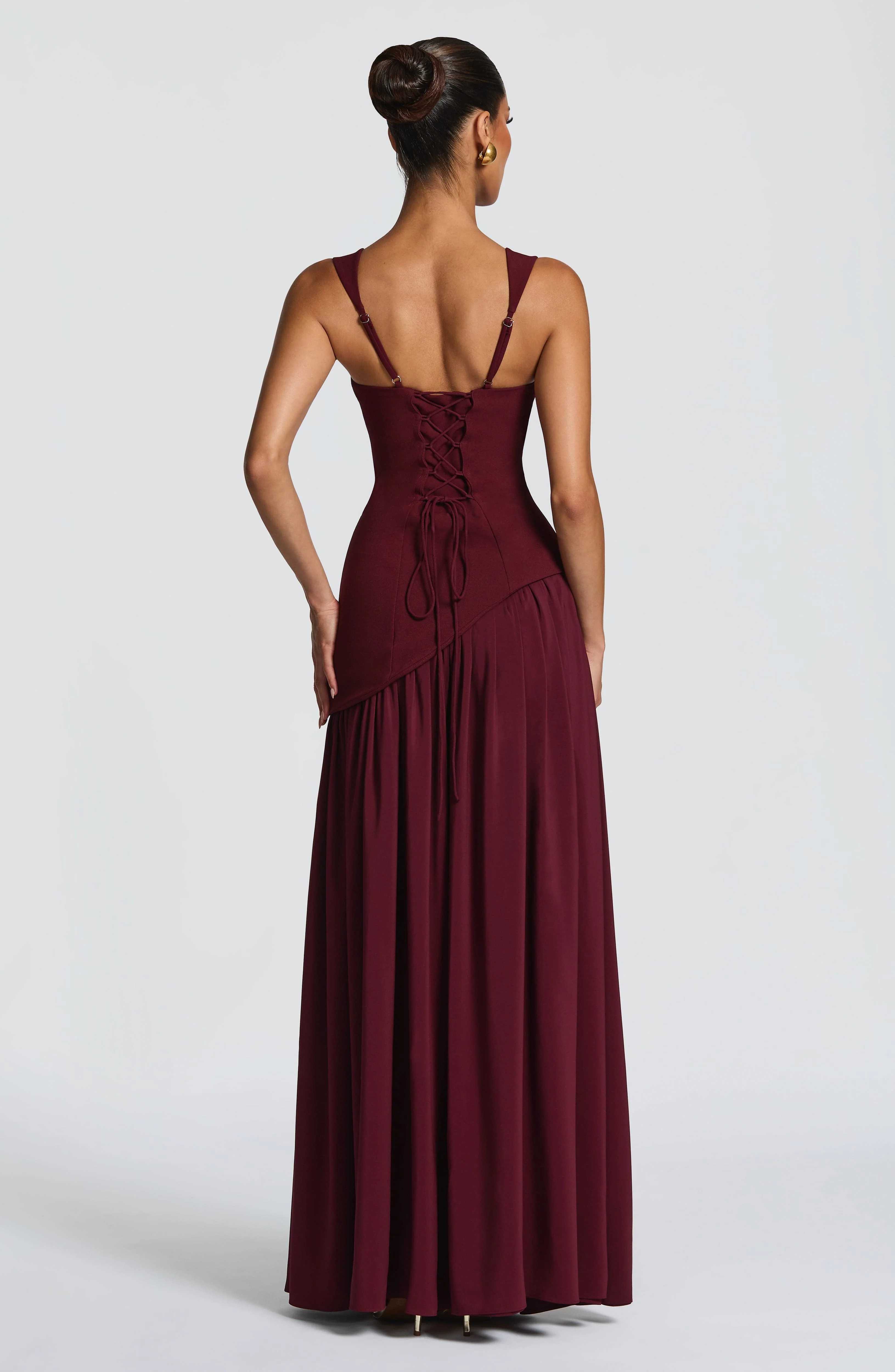Tullulah Maxi Dress - Cherry Lacquer - Image 2