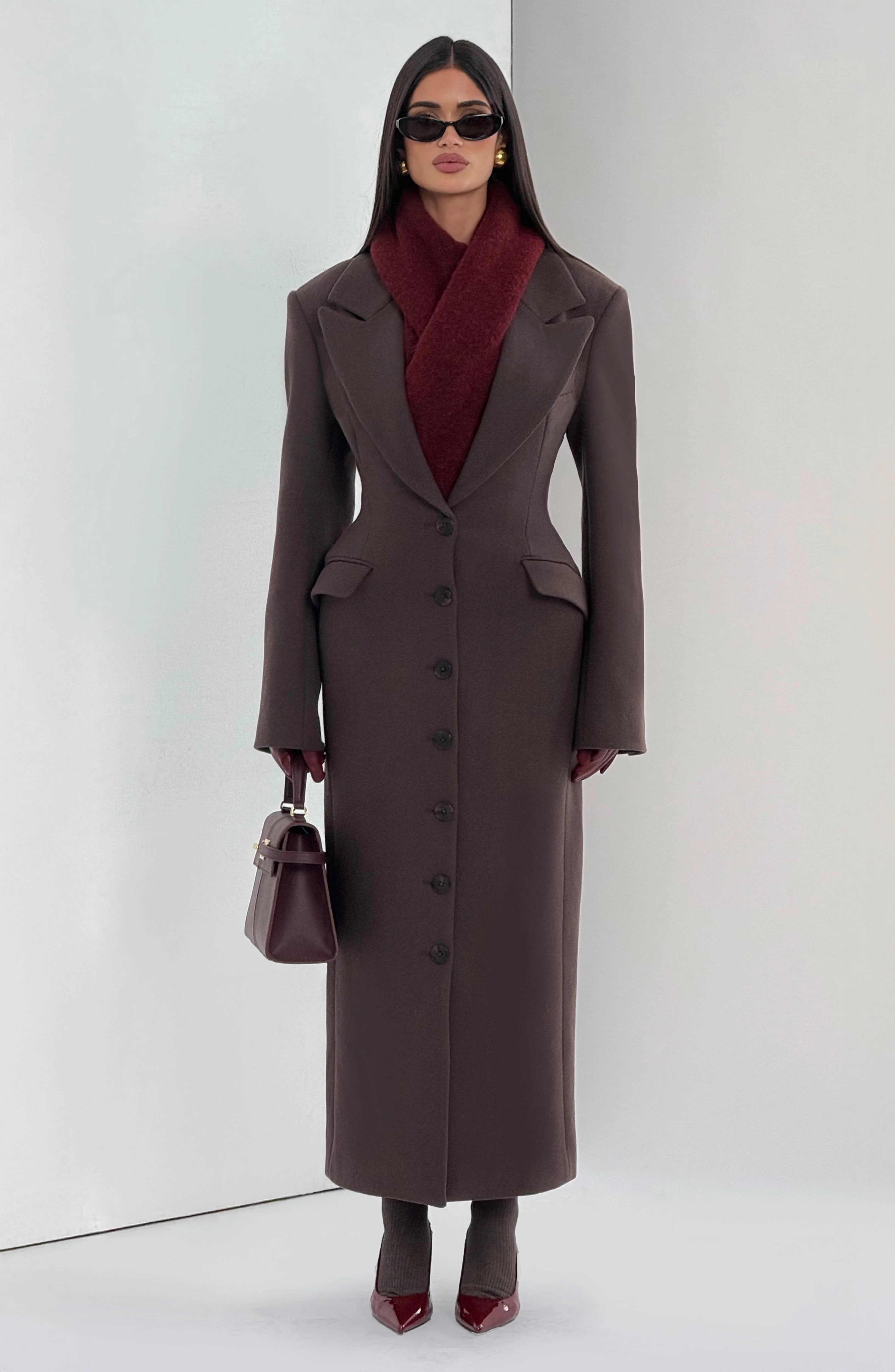 Ursula Coat - Plum Brown - Image 10