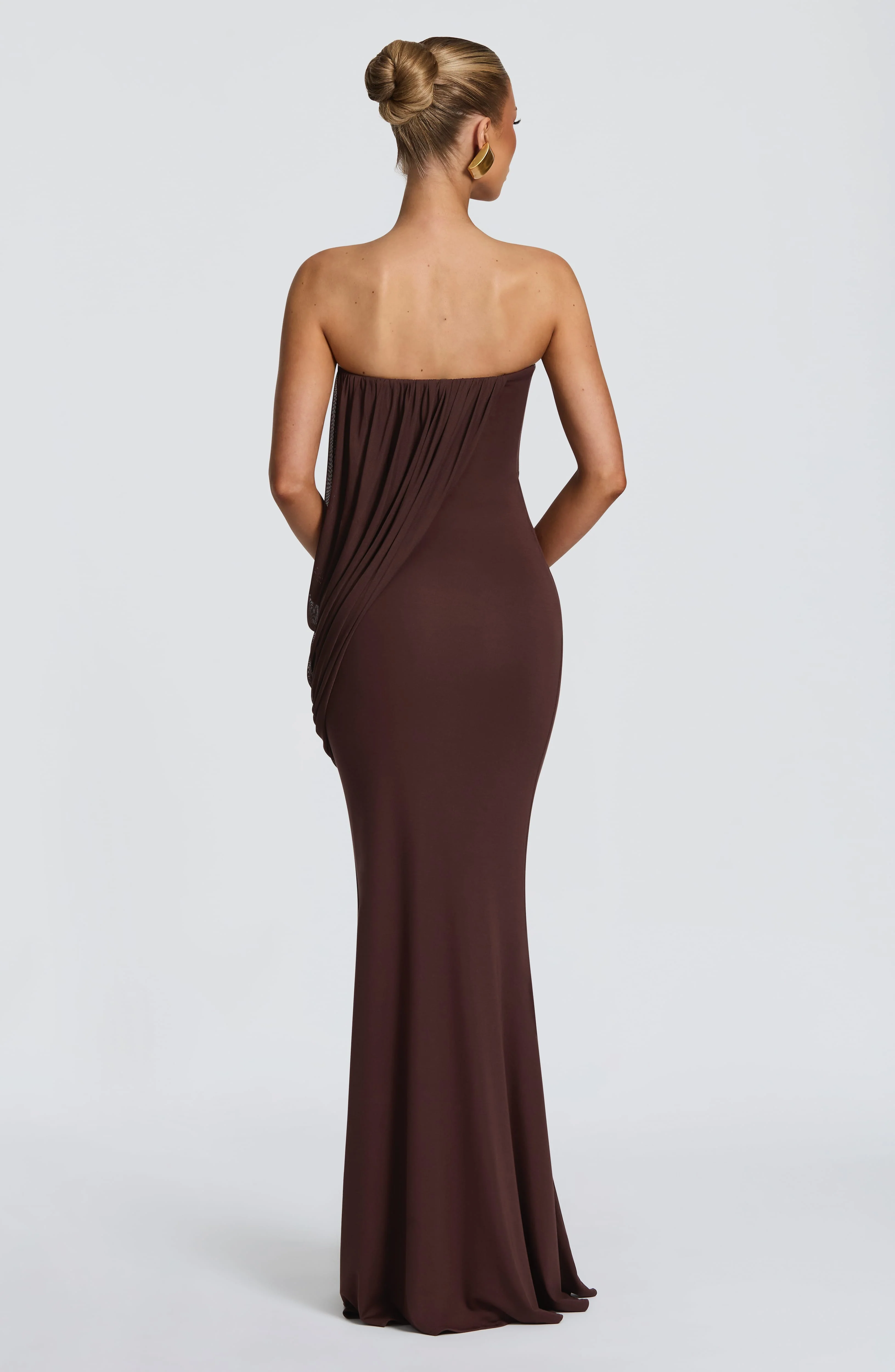 Vienna Maxi Dress - Plum Brown - Image 2