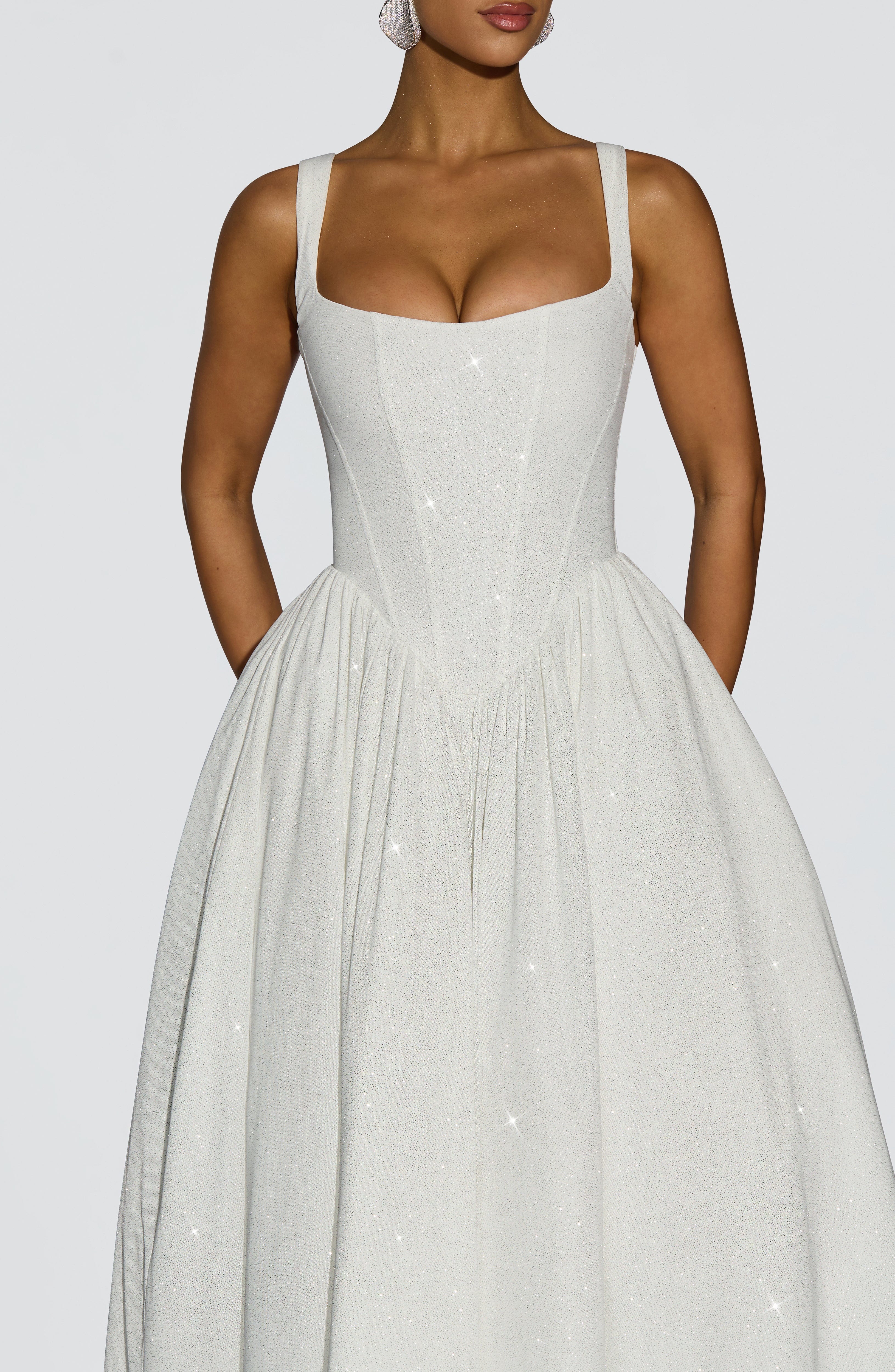 Vivienne Midi Dress - Ivory Sparkle - Image 3
