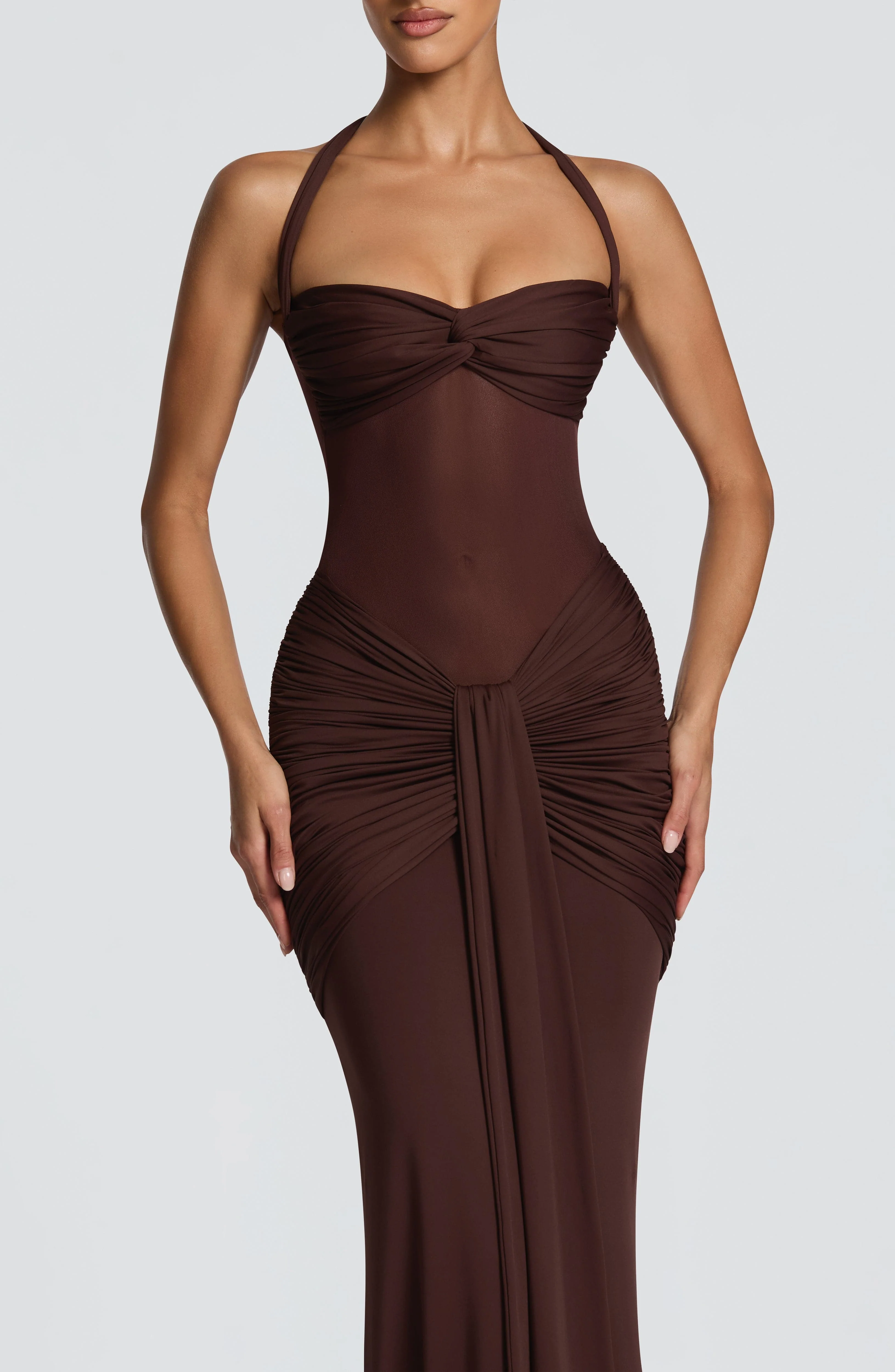 Vixen Maxi Dress - Plum Brown - Image 6