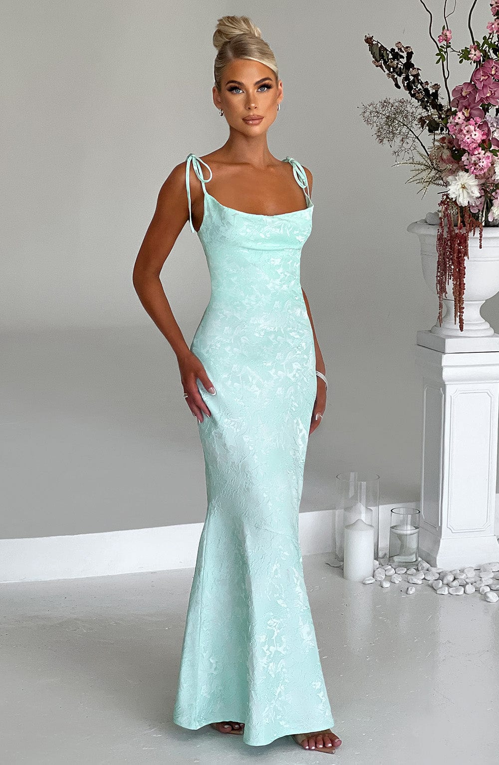 Whitney Maxi Dress - Mint - Image 3