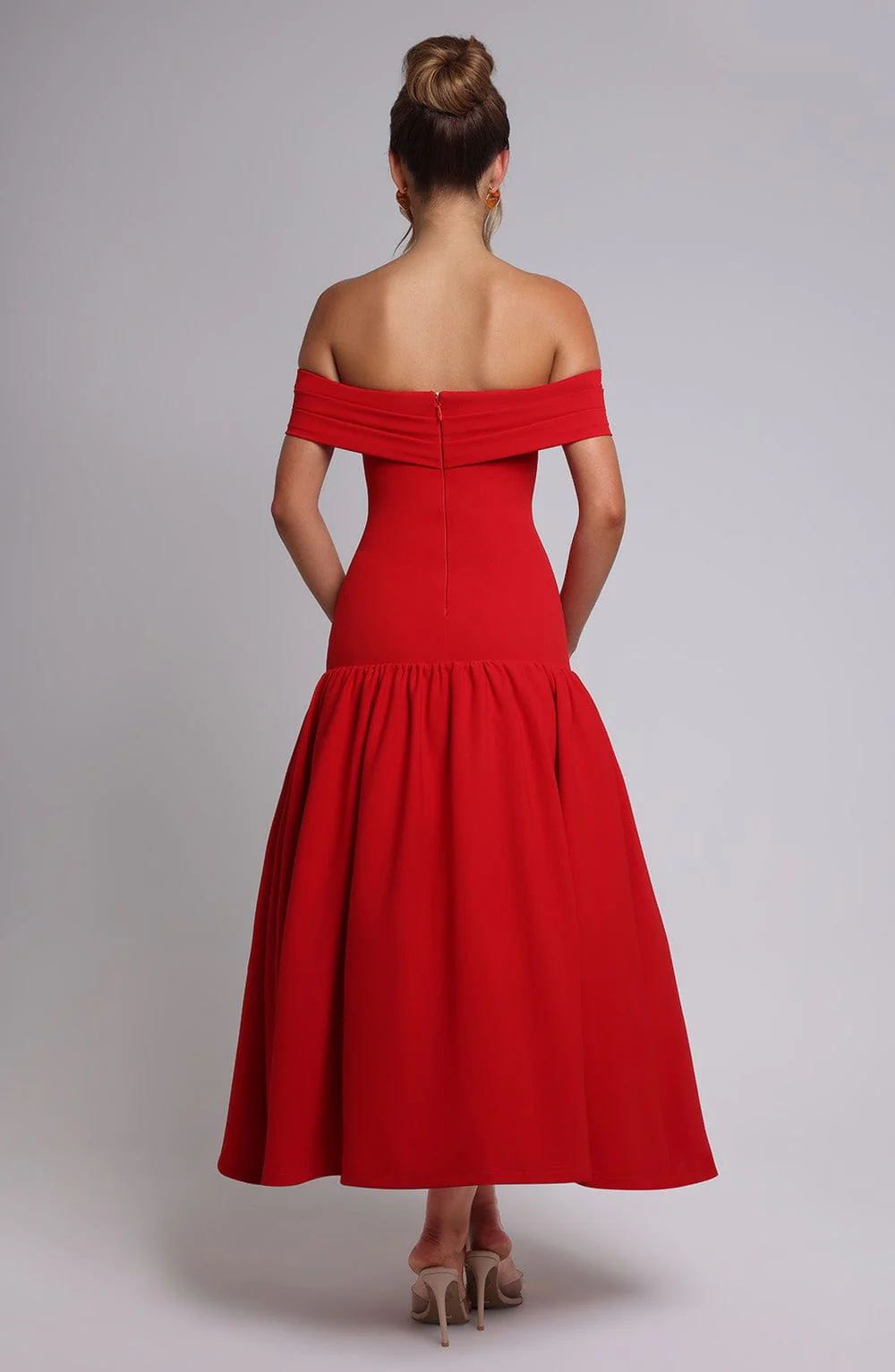 Wilhelmina Midaxi Dress - Red - Image 7