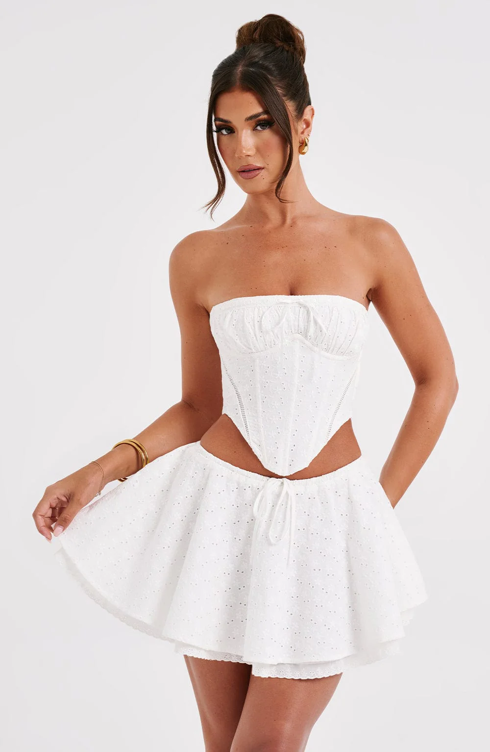 Winnie Mini Skirt - Ivory - Image 13