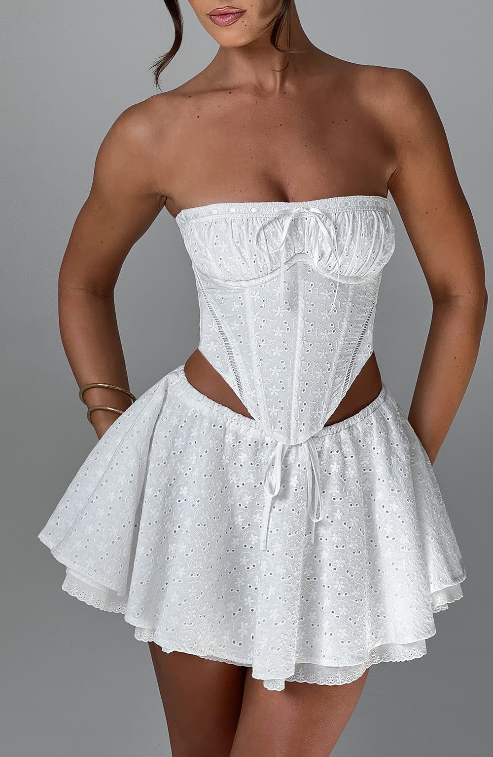 Winnie Mini Skirt - Ivory - Image 9