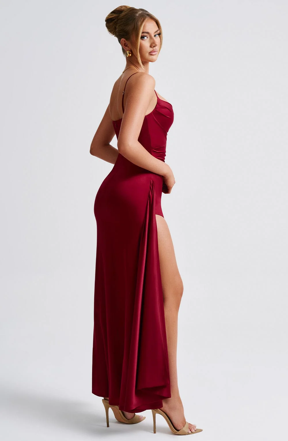 Winona Maxi Dress - Burgundy - Image 4