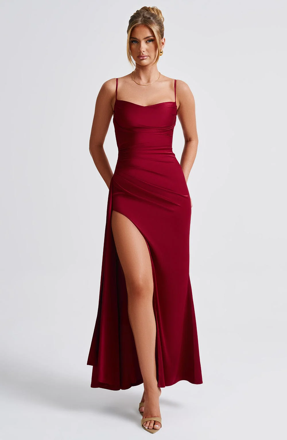 Winona Maxi Dress - Burgundy - Image 7