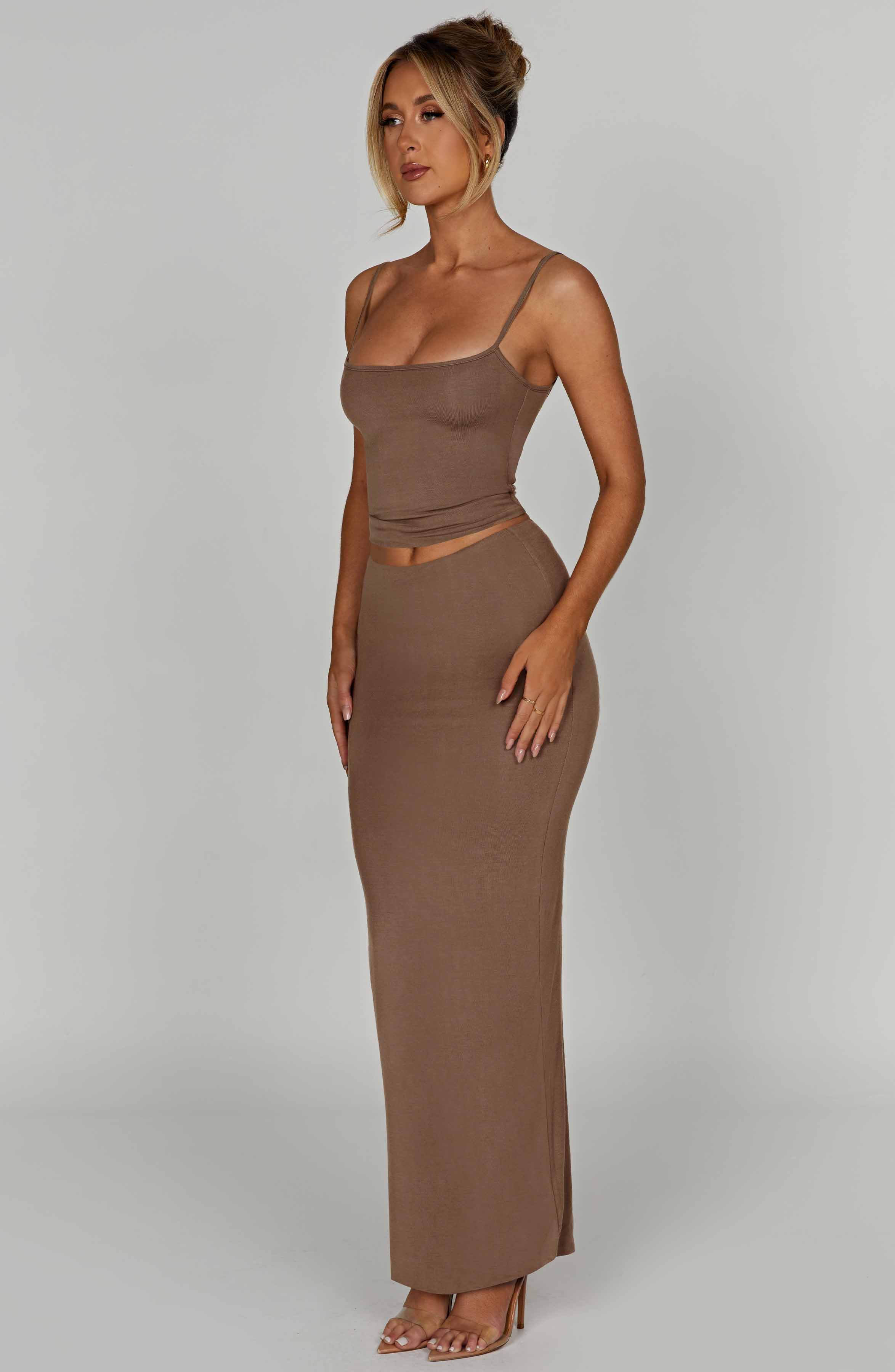 Yazmin Maxi Skirt - Mocha - Image 3