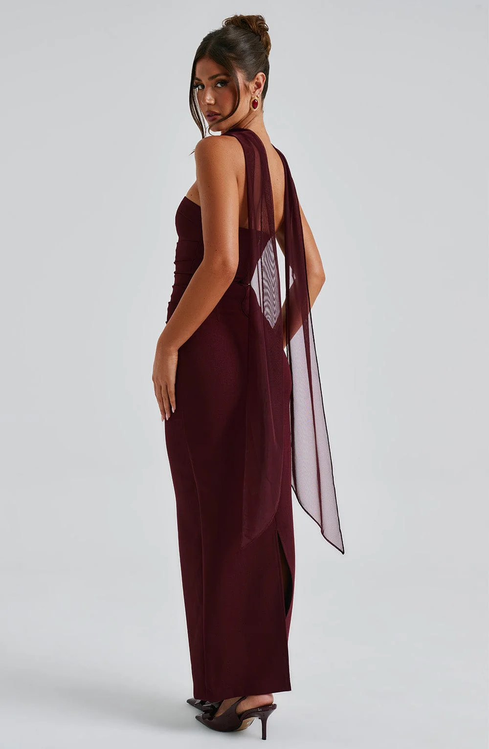 Yulia Maxi Dress - Cherry Lacquer - Image 9