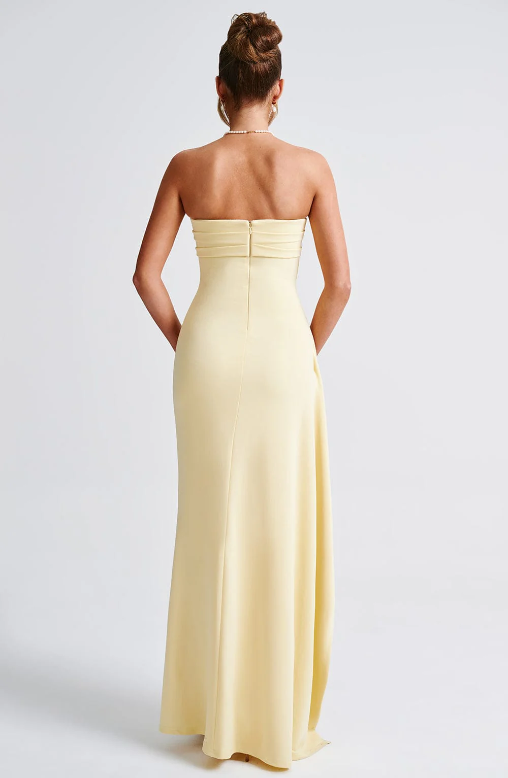 Zafira Maxi Dress - Lemon - Image 3
